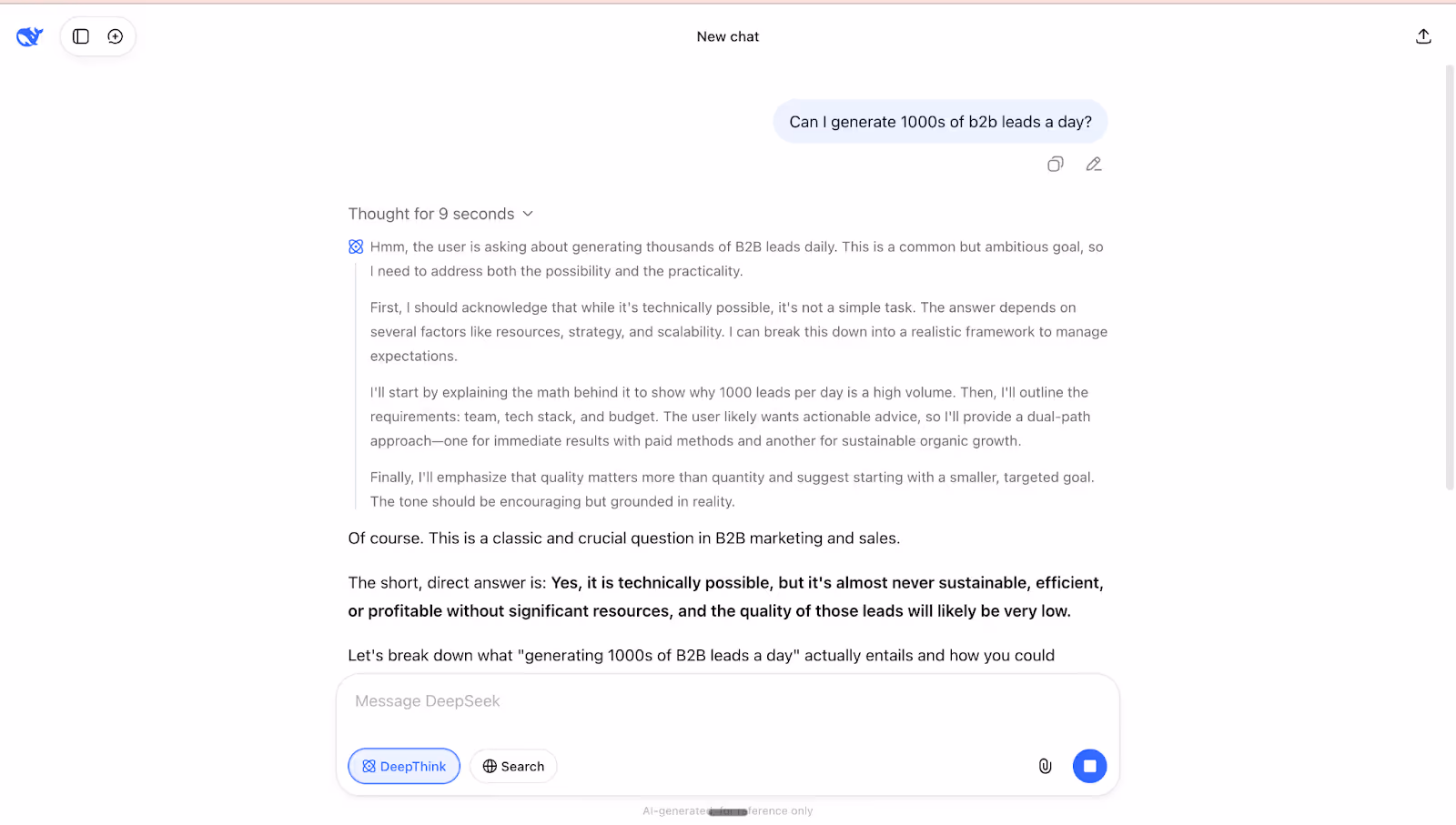 DeepSeek AI chatbot platform provides affordable reasoning, coding, and analysis capabilities through APIs, enabling startups and developers to integrate scalable language models into their workflows.