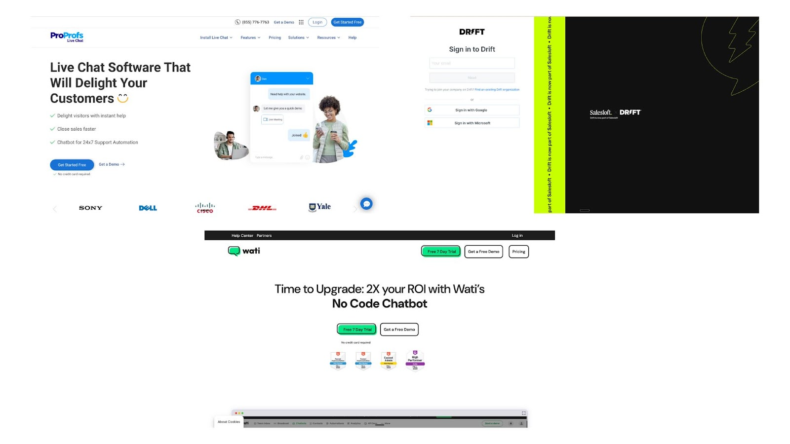 ProProfs / Drift / WATI