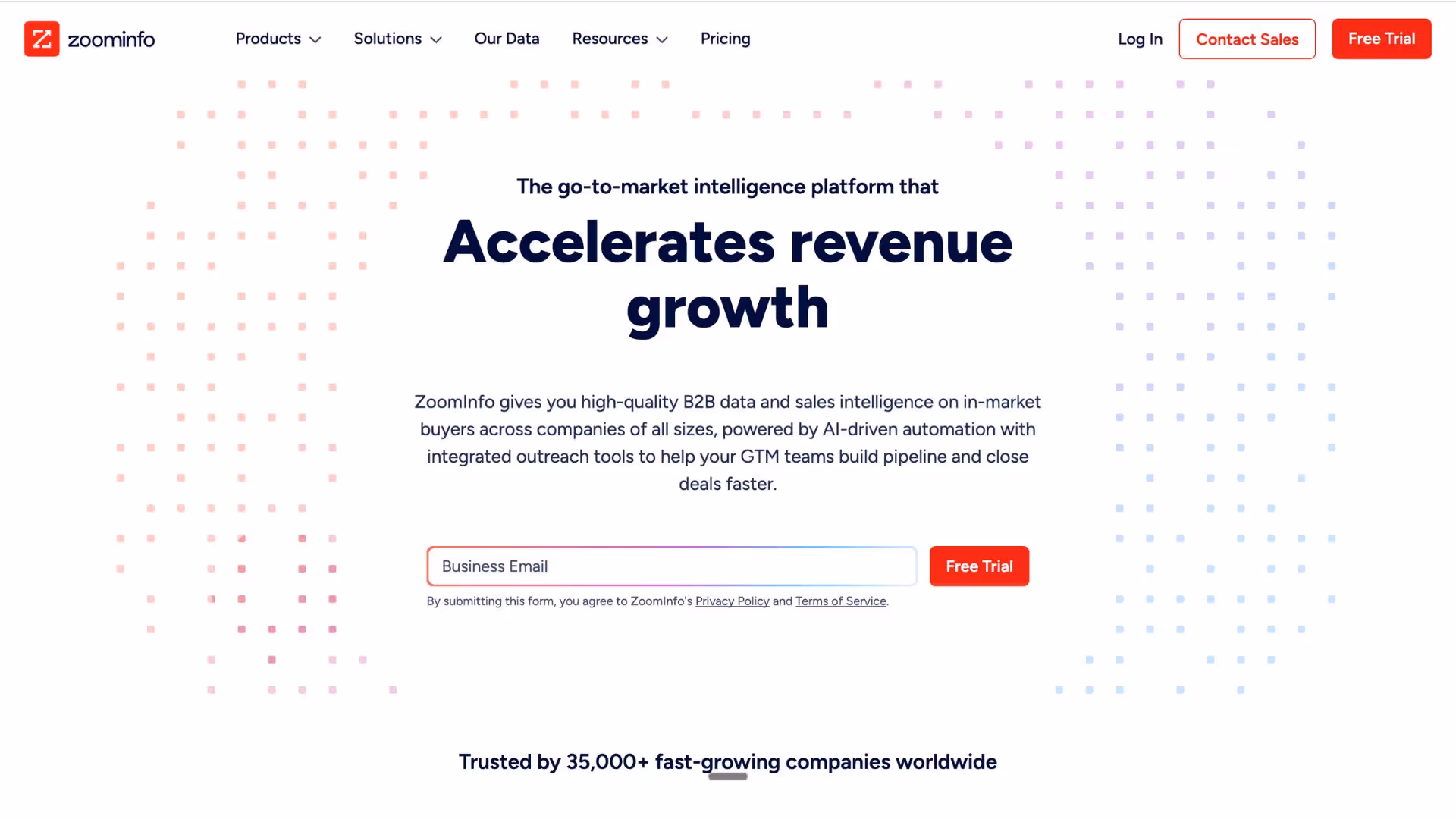 ZoomInfo intent dashboard highlights accounts researching competitors, enriching B2B lead generation tools with buying signals.
