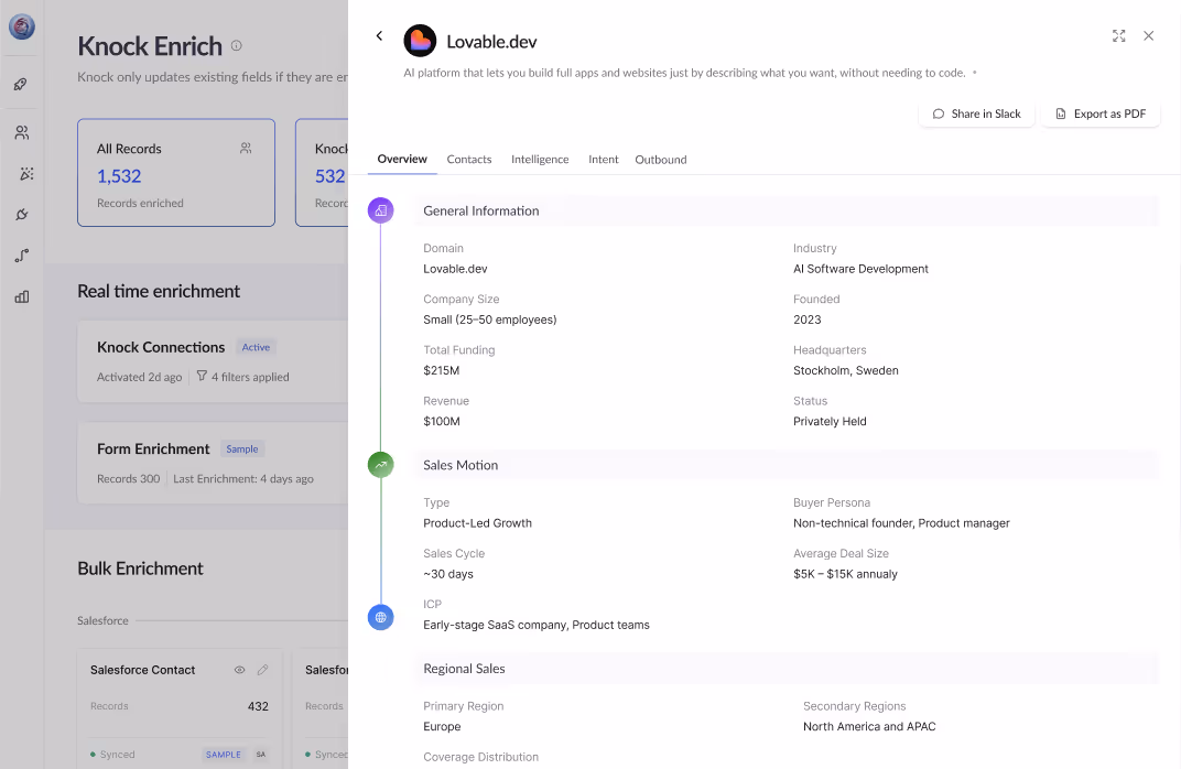 Knock AI (CRM-Centric Enrichment & Real-Time Engagement)