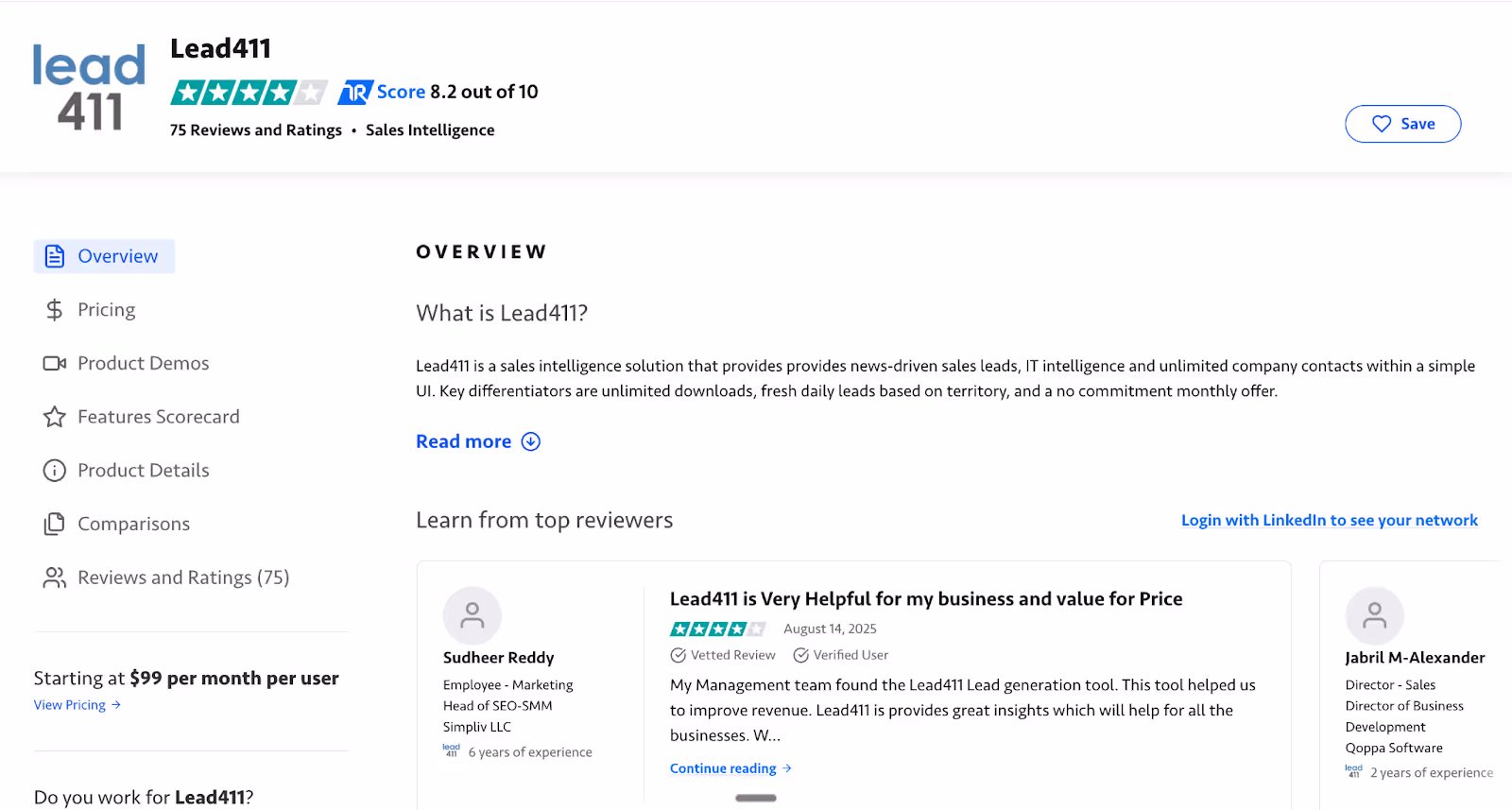 Lead411 Reviews TrustRadius