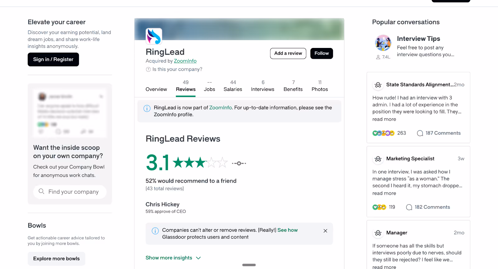 RingLead Reviews Glassdoor
