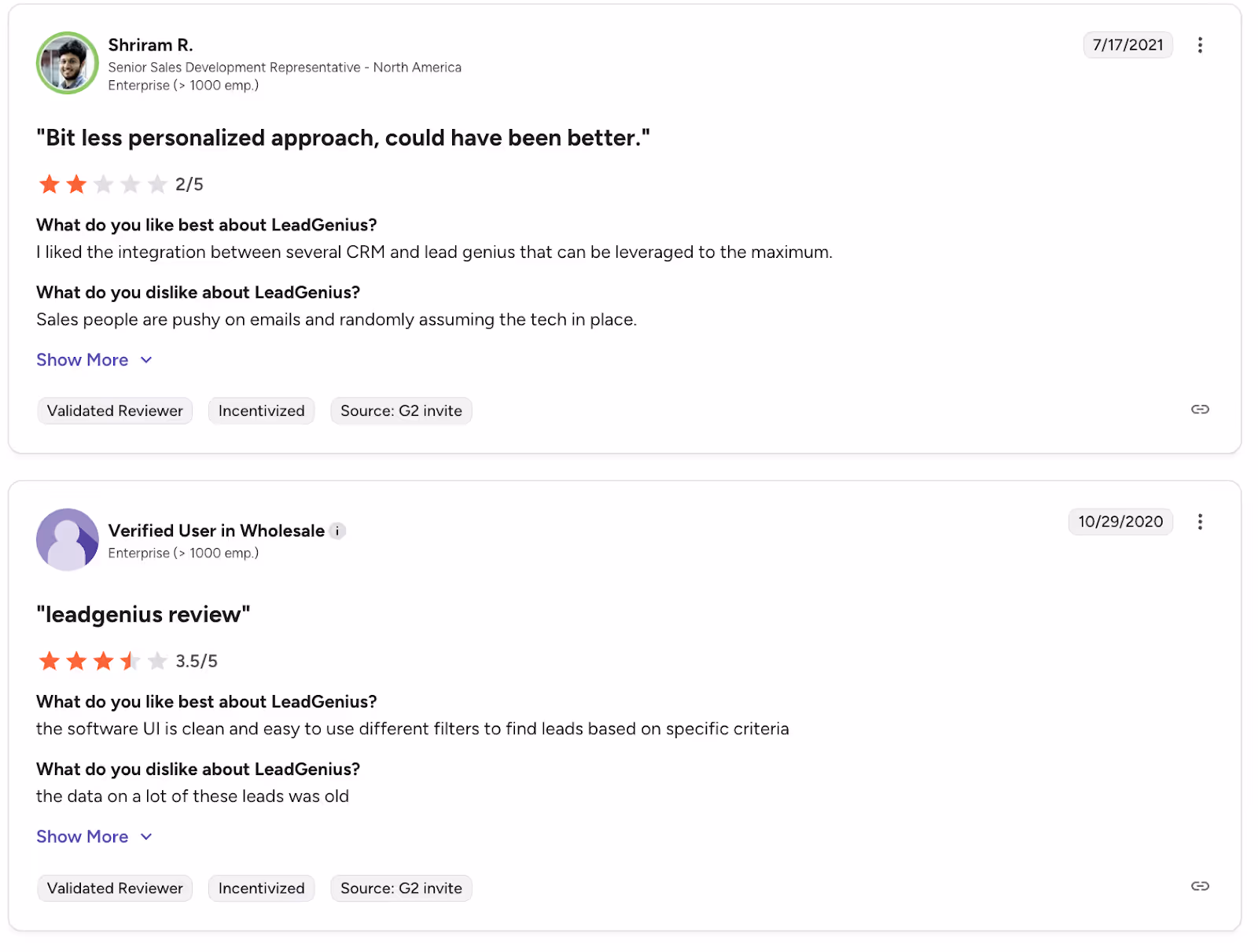 LeadGenius Review G2