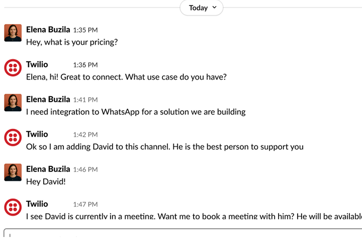 Illustration showing how AI maintains conversations when reps are offline.