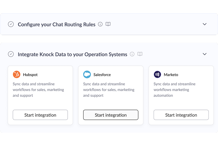 Knock AI integrations in one click