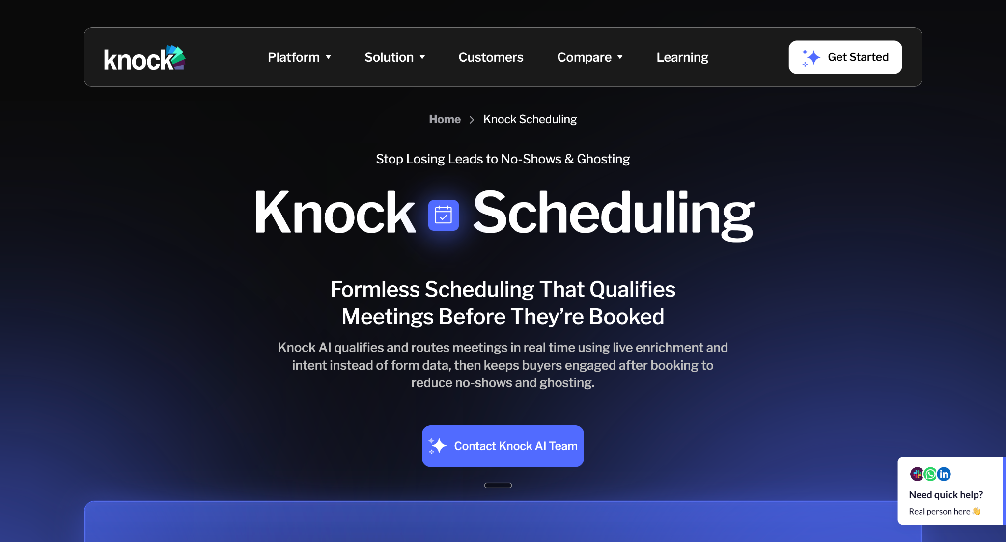 Knock Scheduling