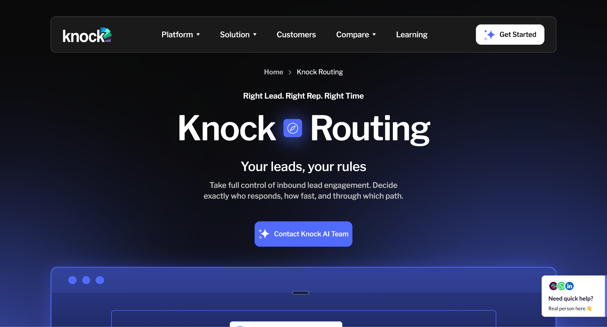 Knock Routing