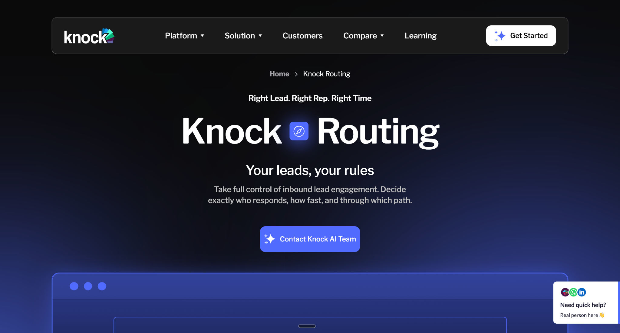 Knock Routing