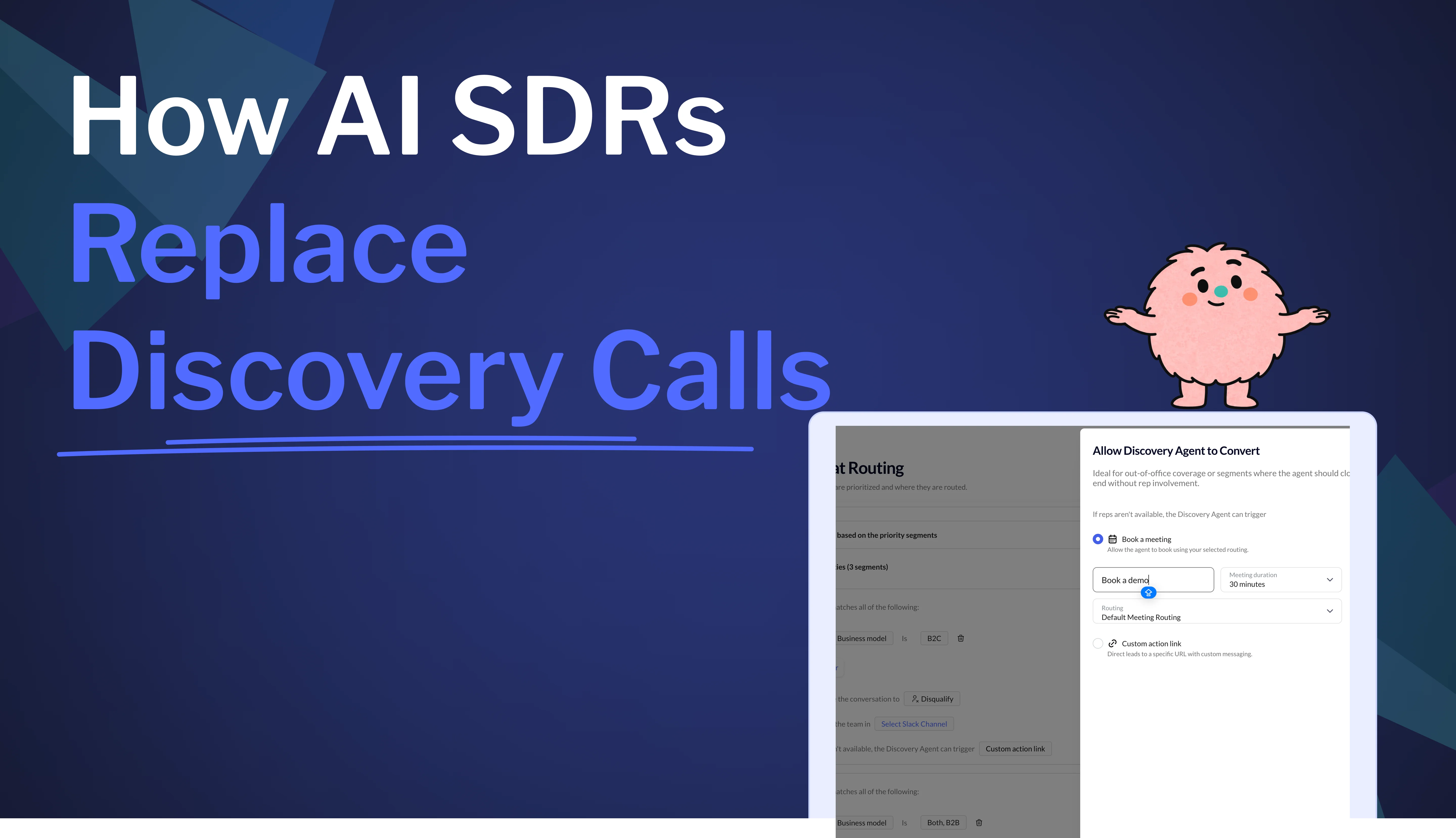Learn how AI SDR qualifies buyers in chat, replaces discovery calls, routes leads automatically, and hands off qualified leads to sales.