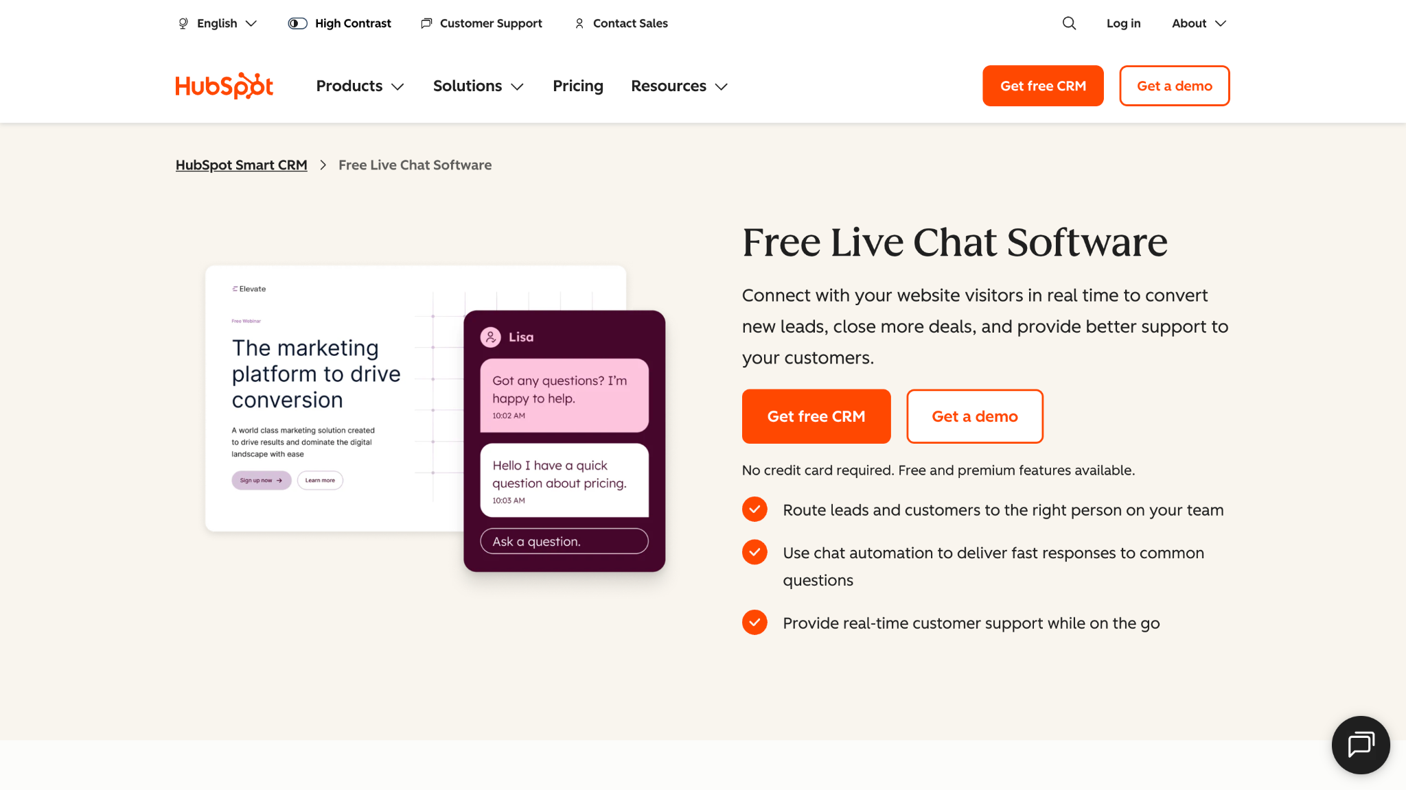 HubSpot Chat 