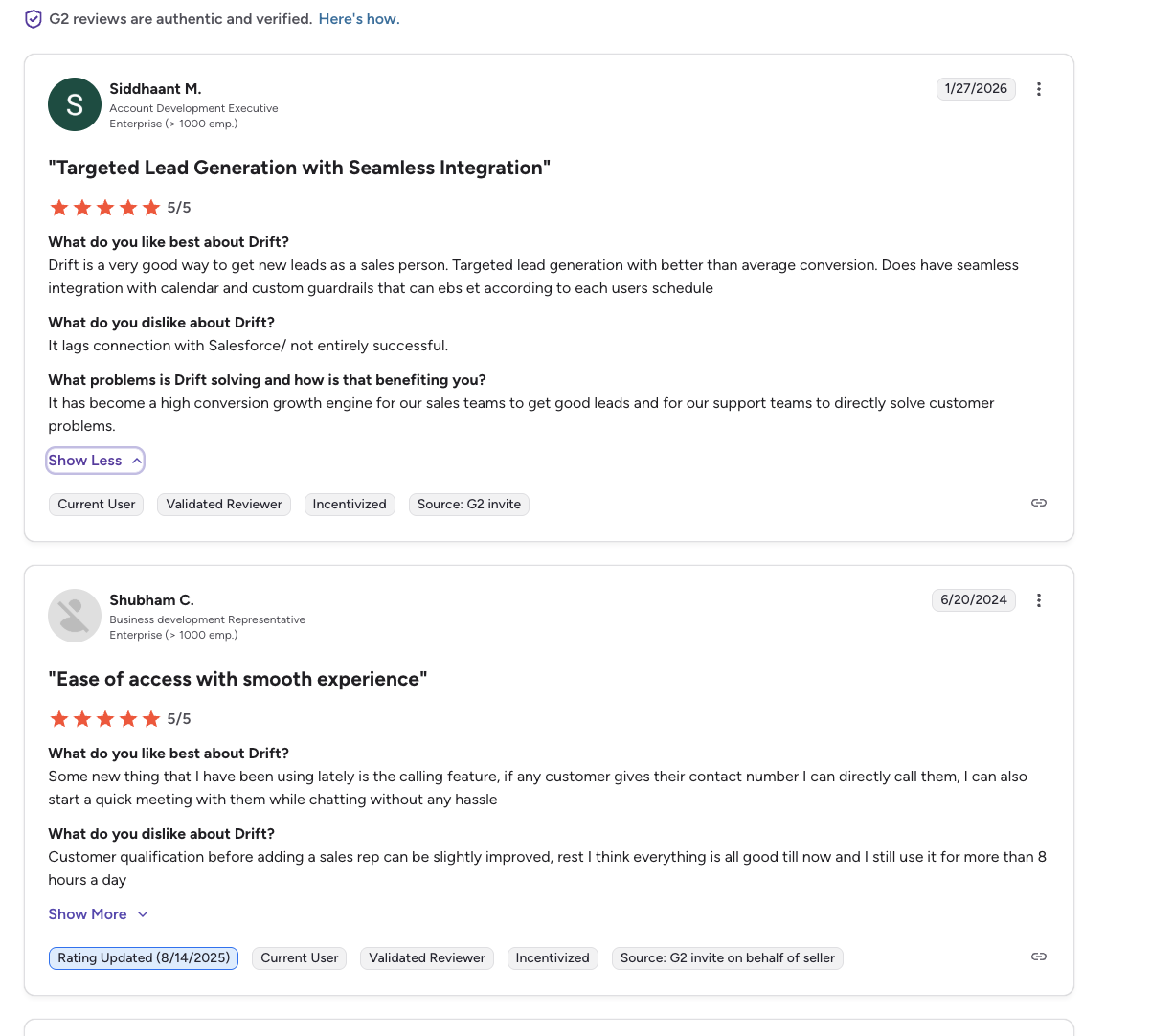 Drift Positive Feedback