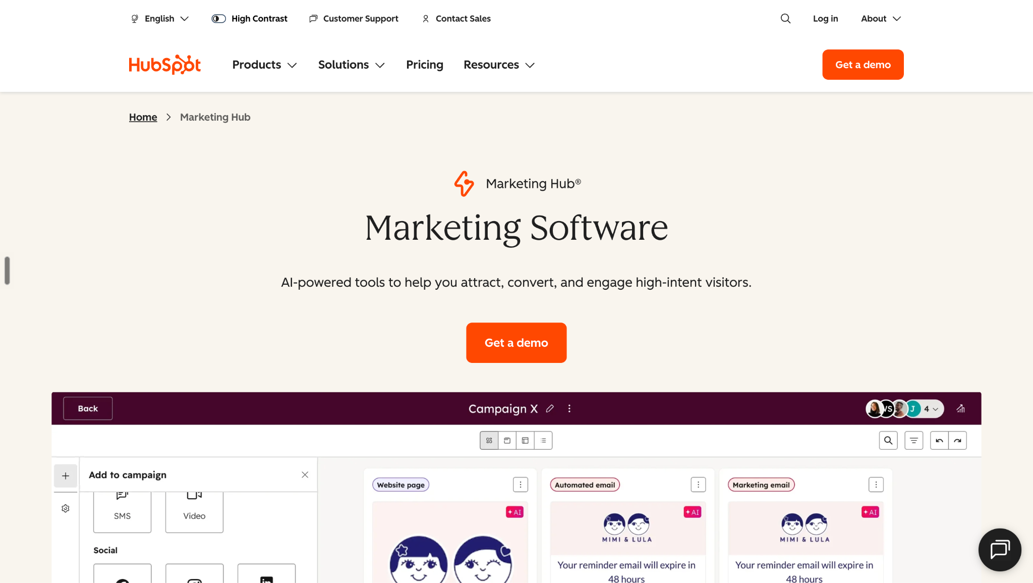HubSpot Marketing Hub