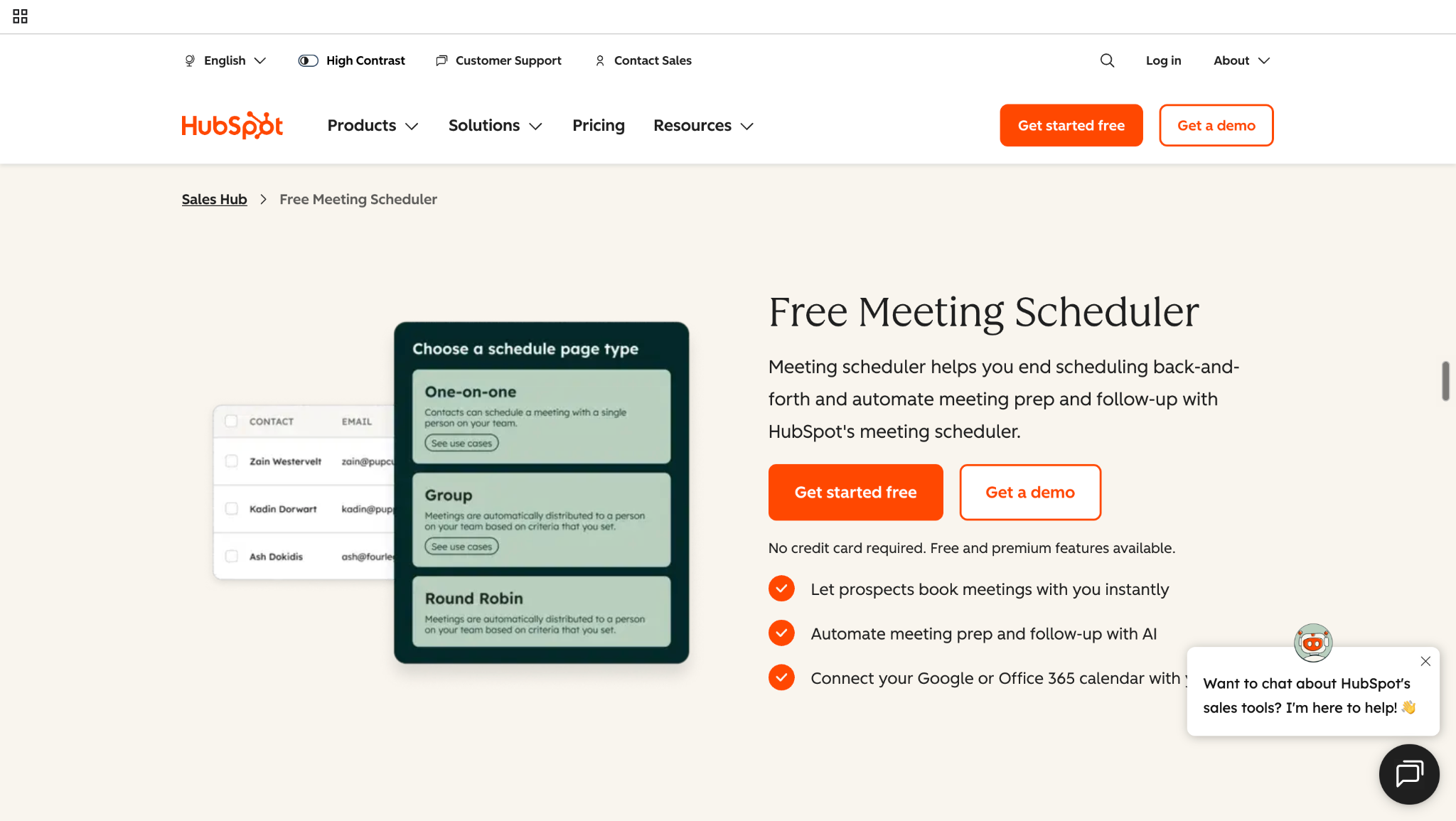 HubSpot Meeting Scheduler