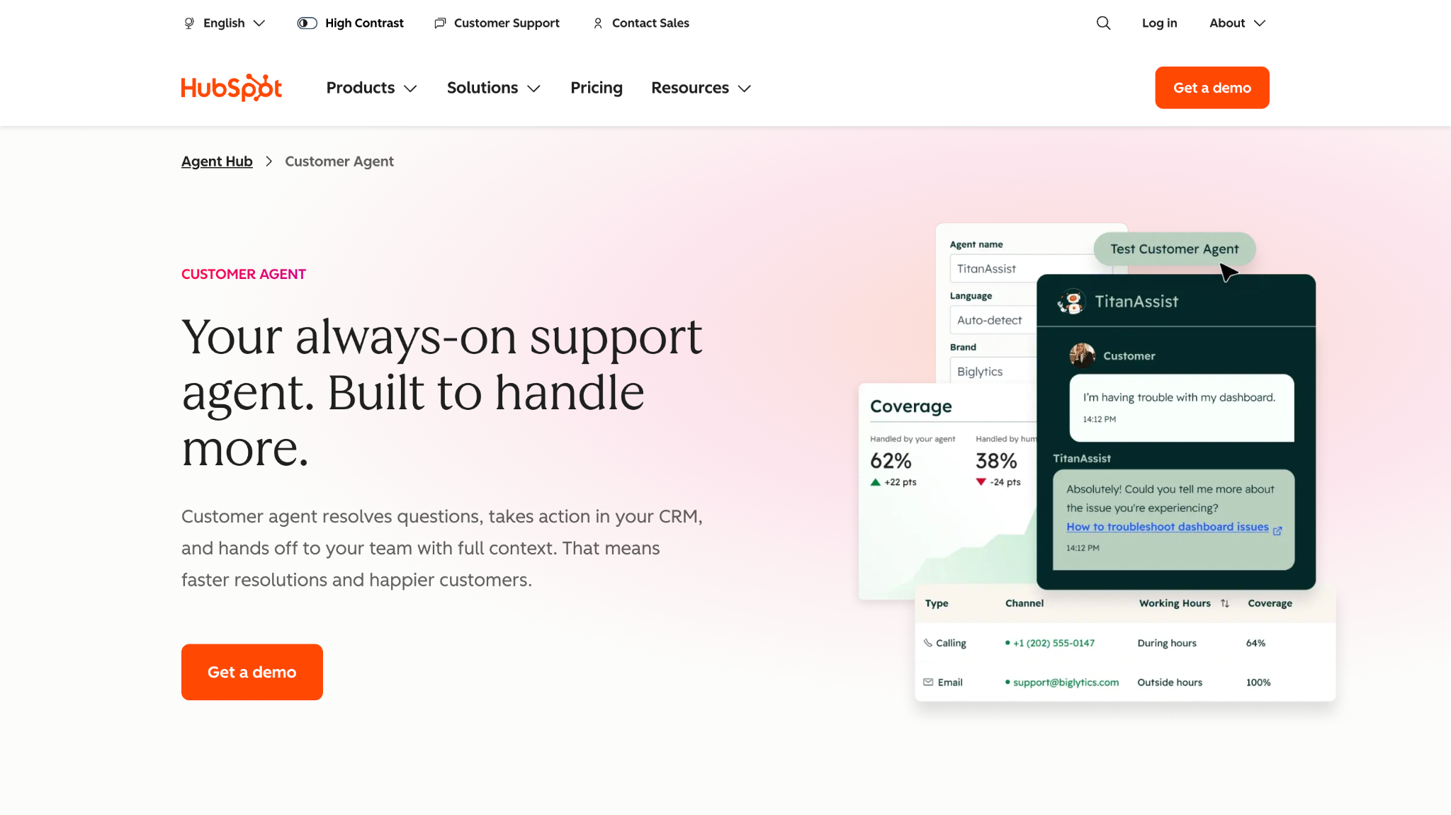 HubSpot Customer Agent