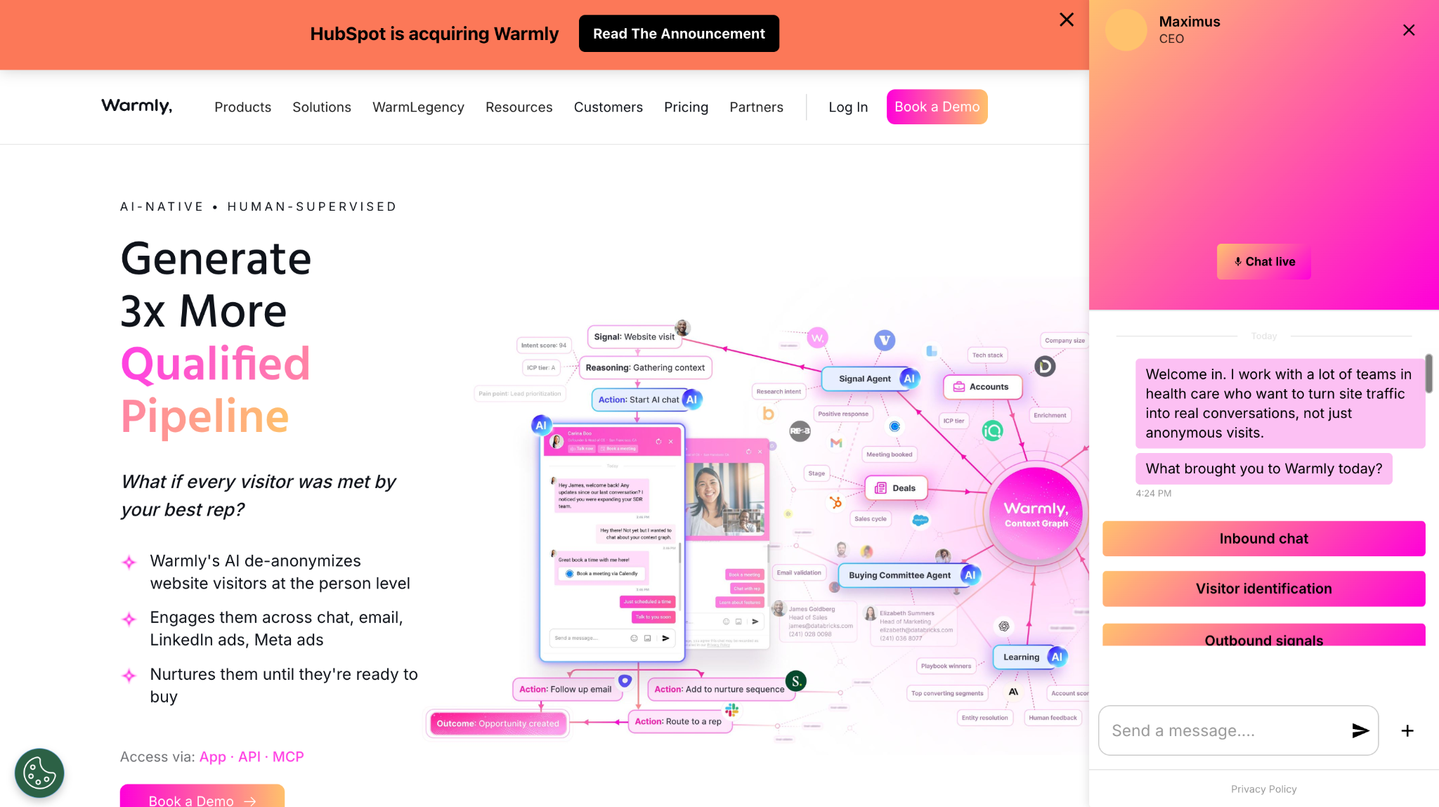 Warmly: Best for Website Visitor Identification and Real-Time Engagement