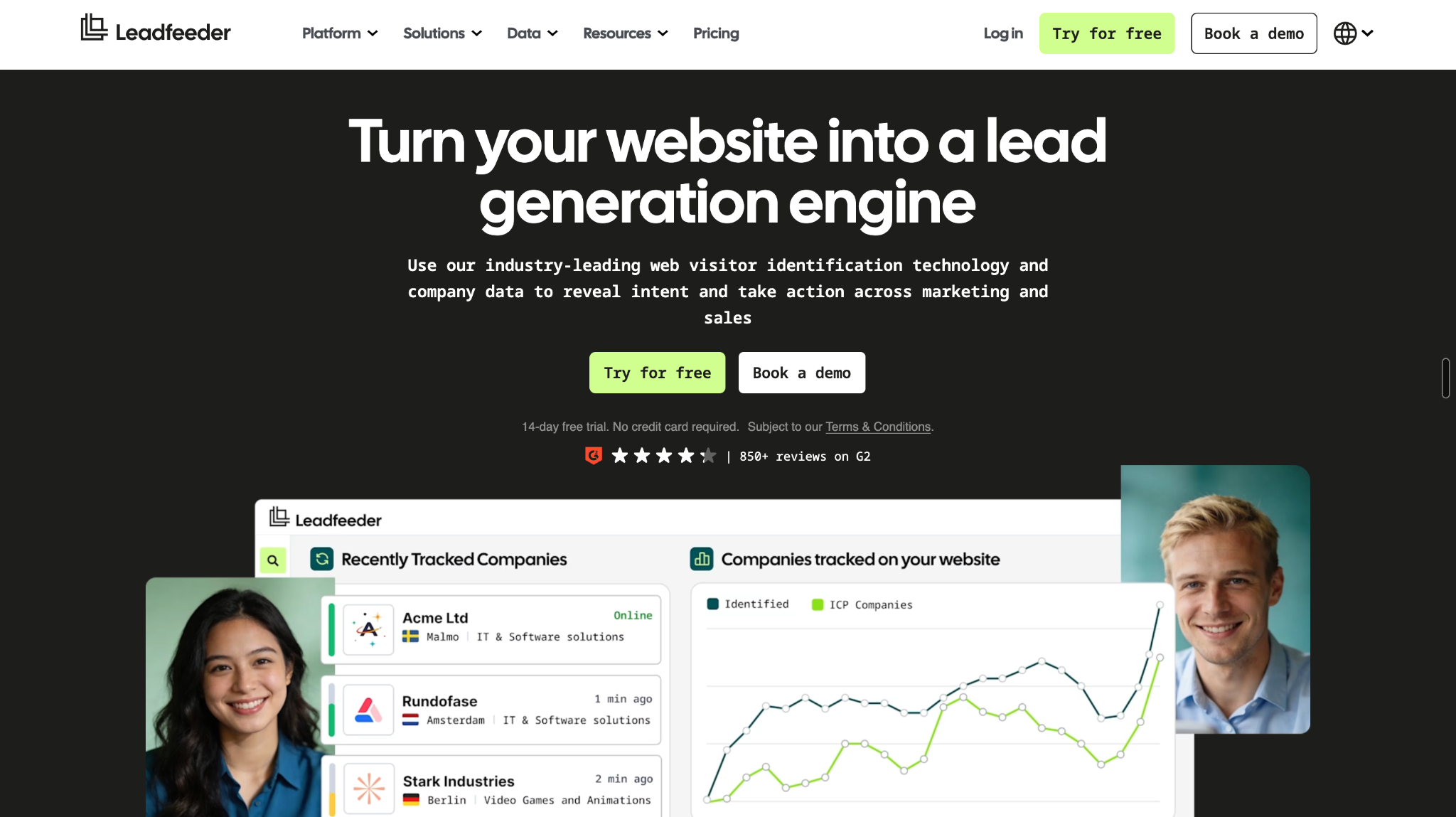 Leadfeeder by Dealfront: Best for Company-Level Website Identification
