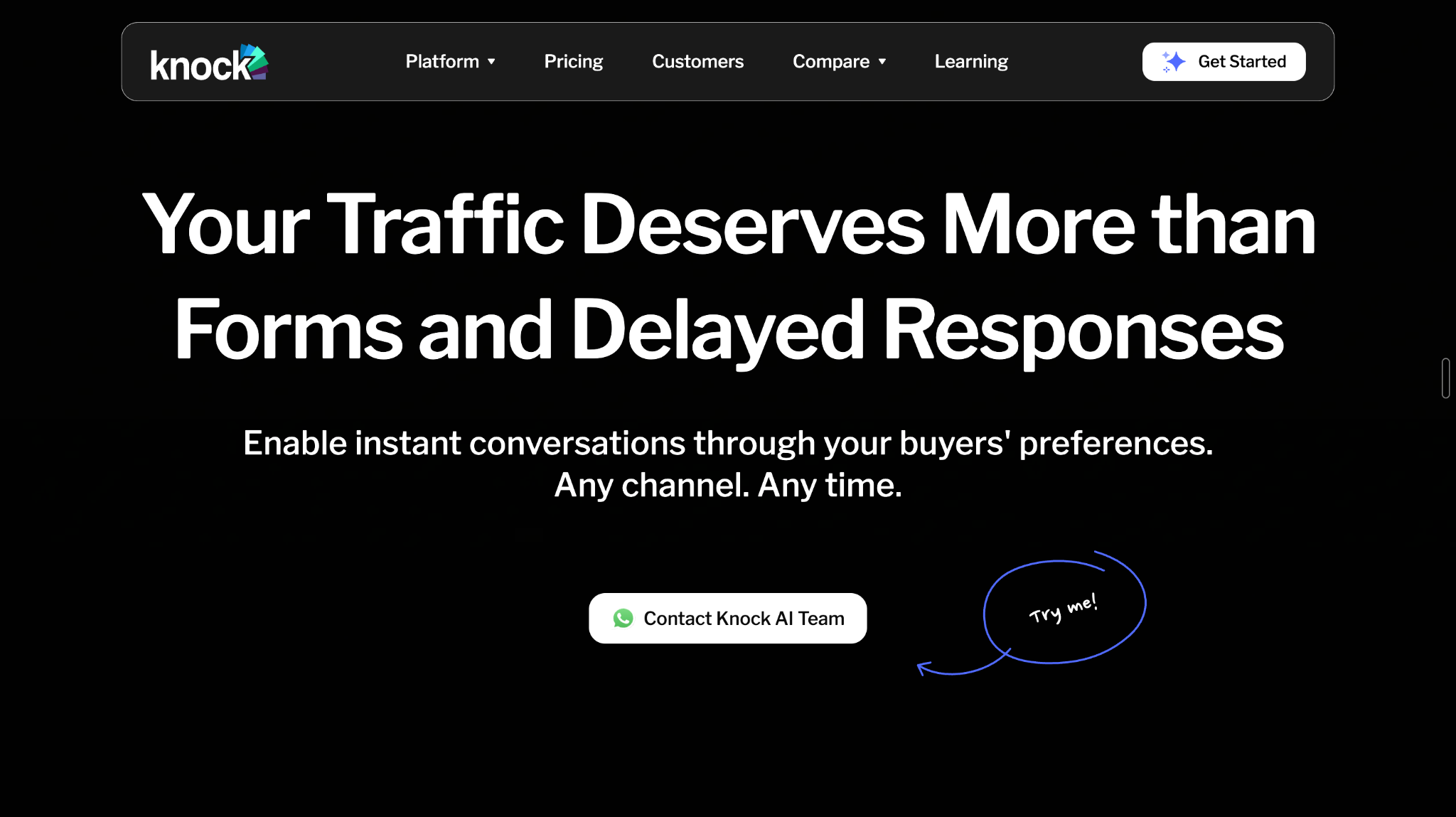 Knock AI: Best for activating buyer intent into qualified sales conversations
