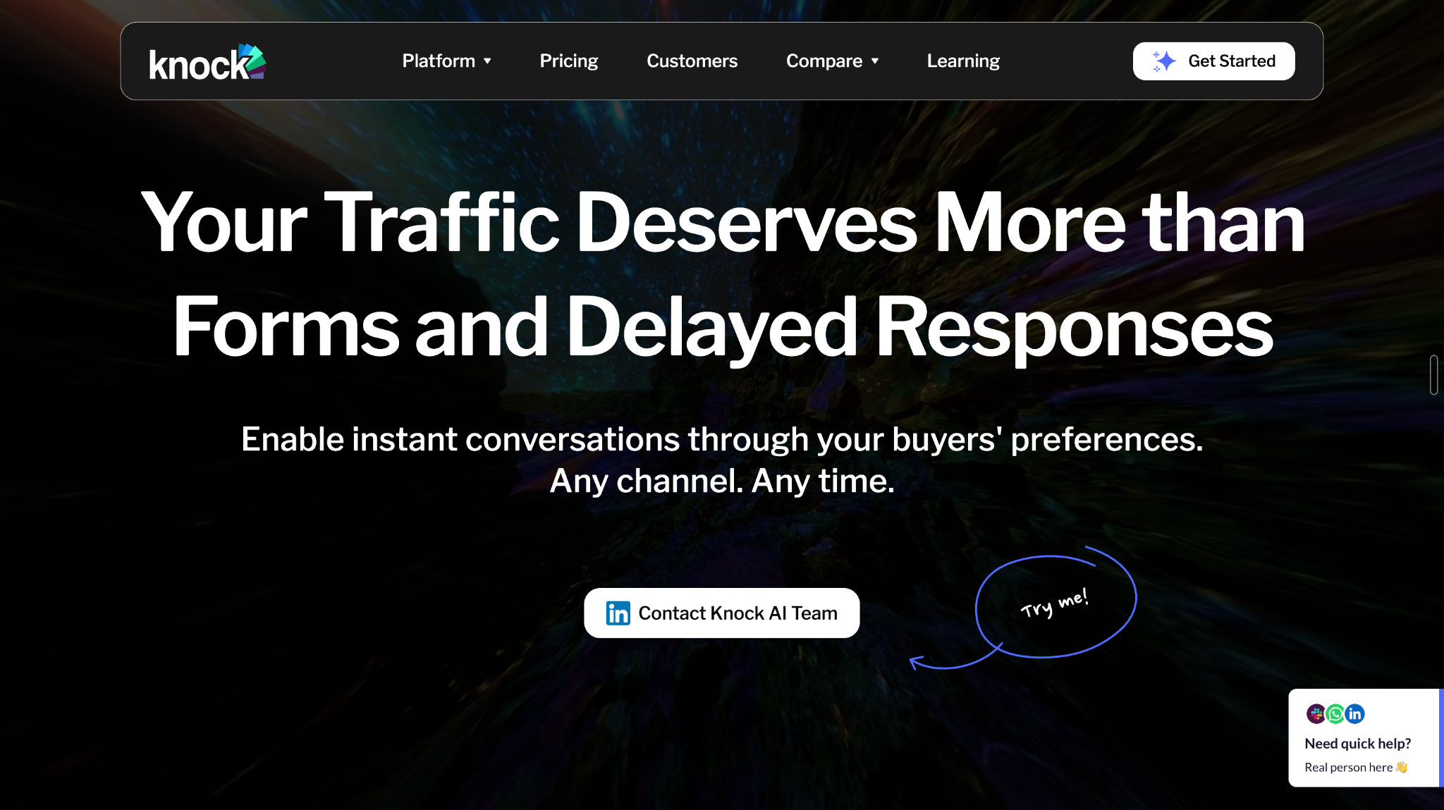 Knock AI: Best for Integrated Inbound Lead Conversion