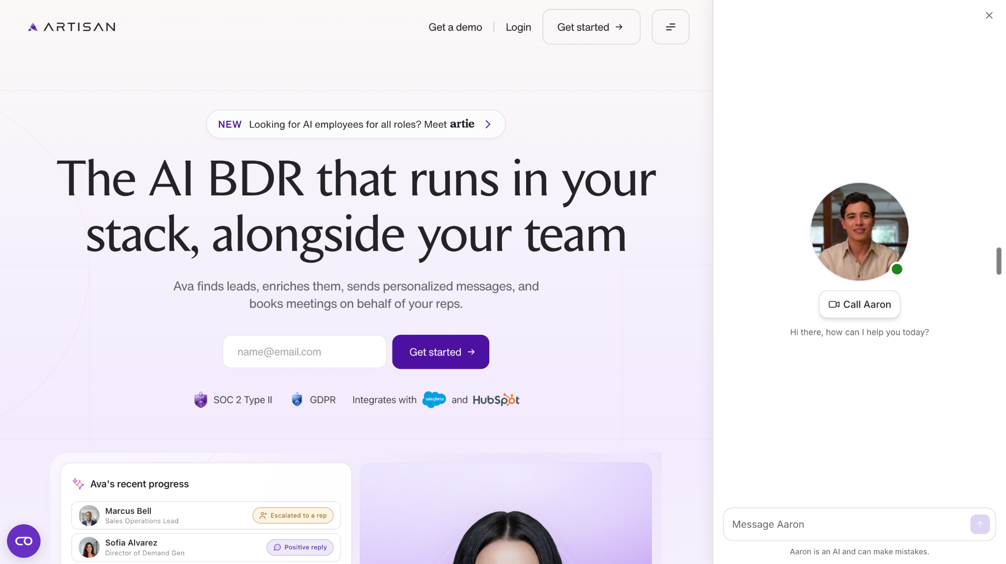 Artisan: Best for Research-Driven Account Outreach