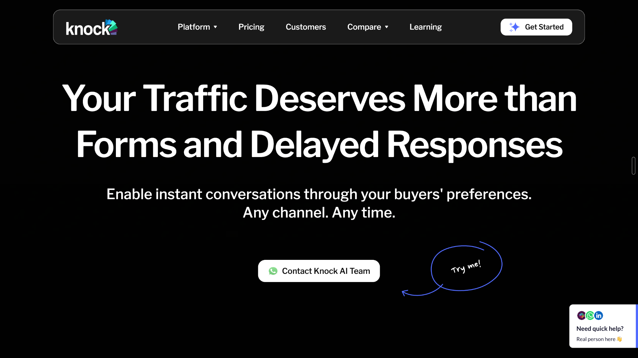 Knock AI: Best for Intent-Driven B2B Lead Generation and Conversion