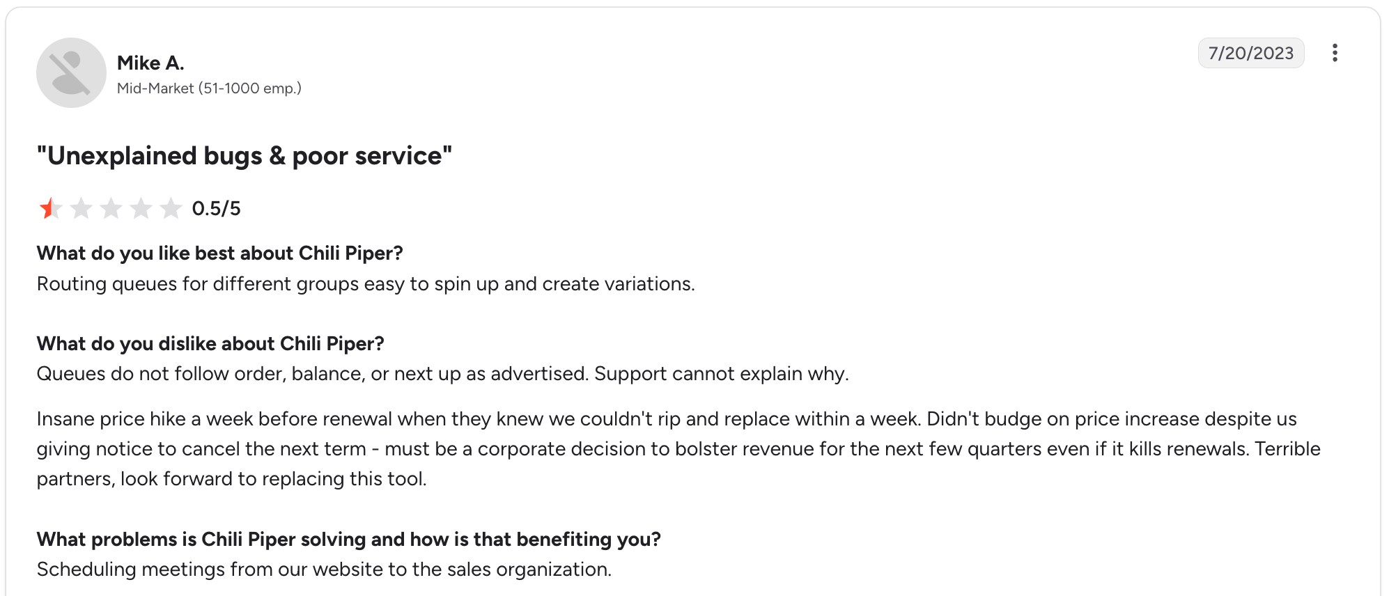Unexplained bugs with poor service