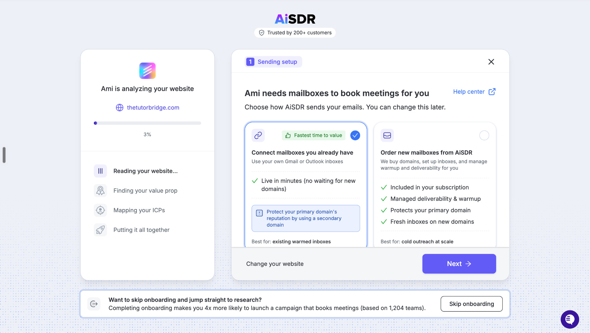 Set Up Your Email Infrastructure with AiSDR