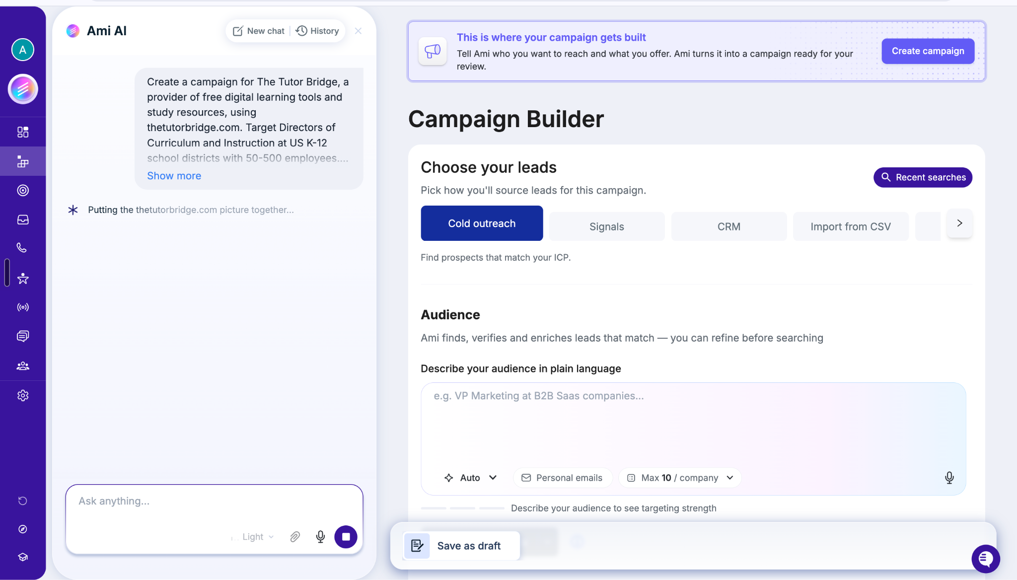 AiSDR Campaign Builder: Turn an Idea Into an Outbound Campaign