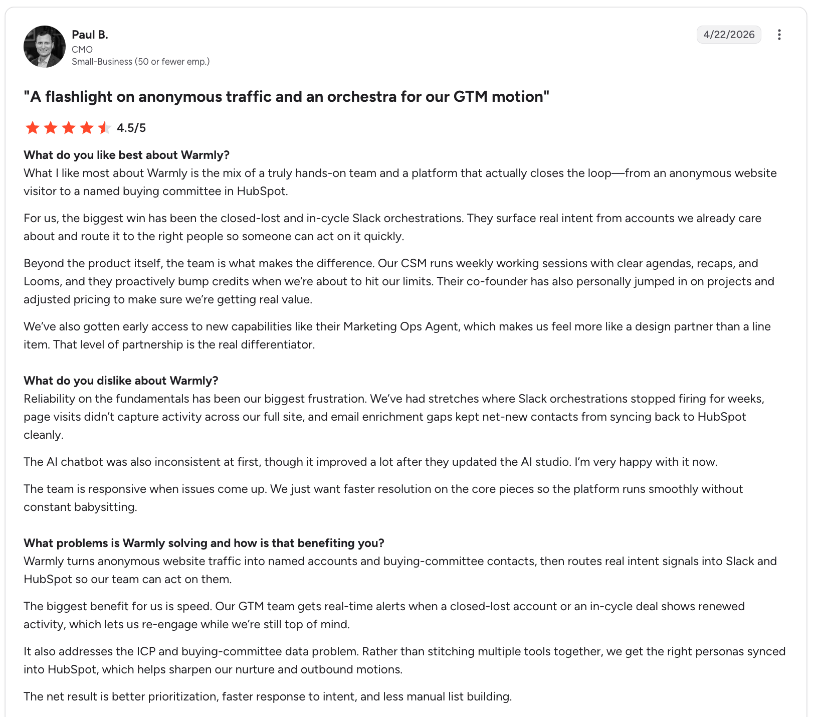 Warmly Users Have Reported Chat, Tracking, and Automation Failures
