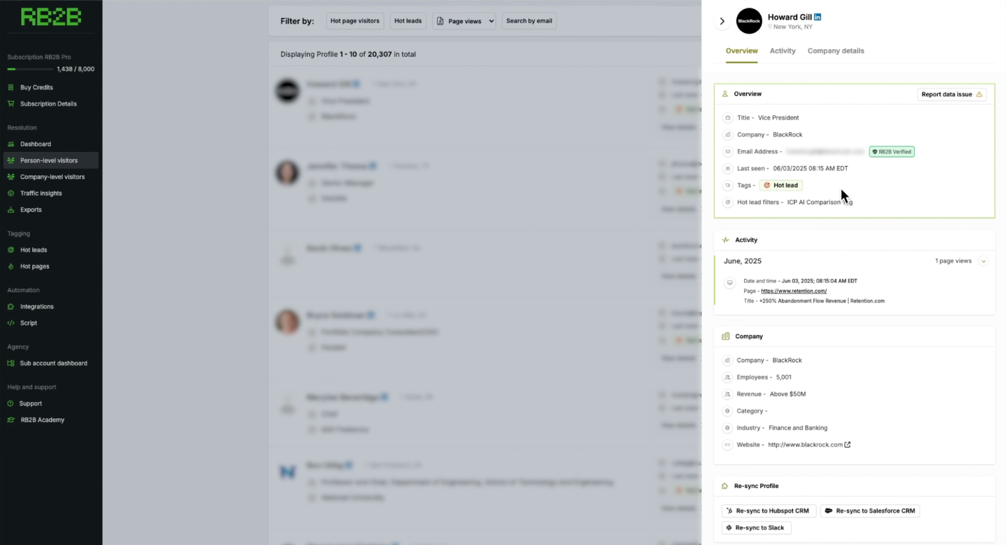 See which visitors view high-intent pages.