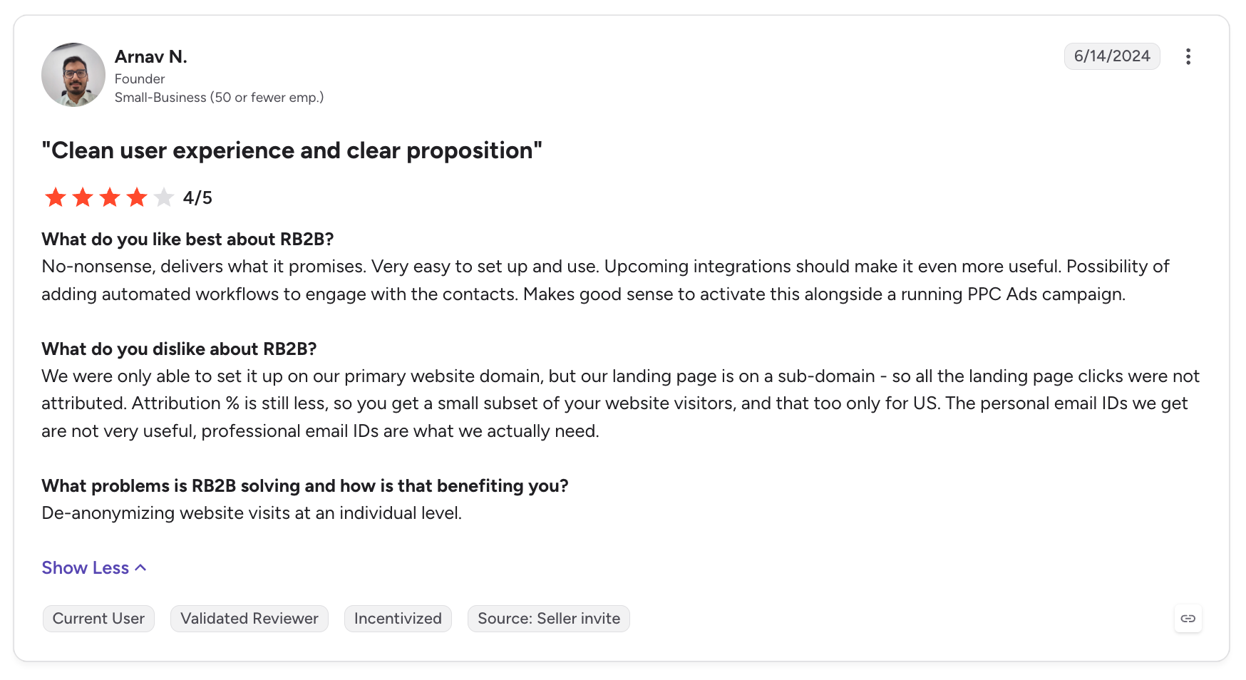 RB2B: Useful sales and marketing insights