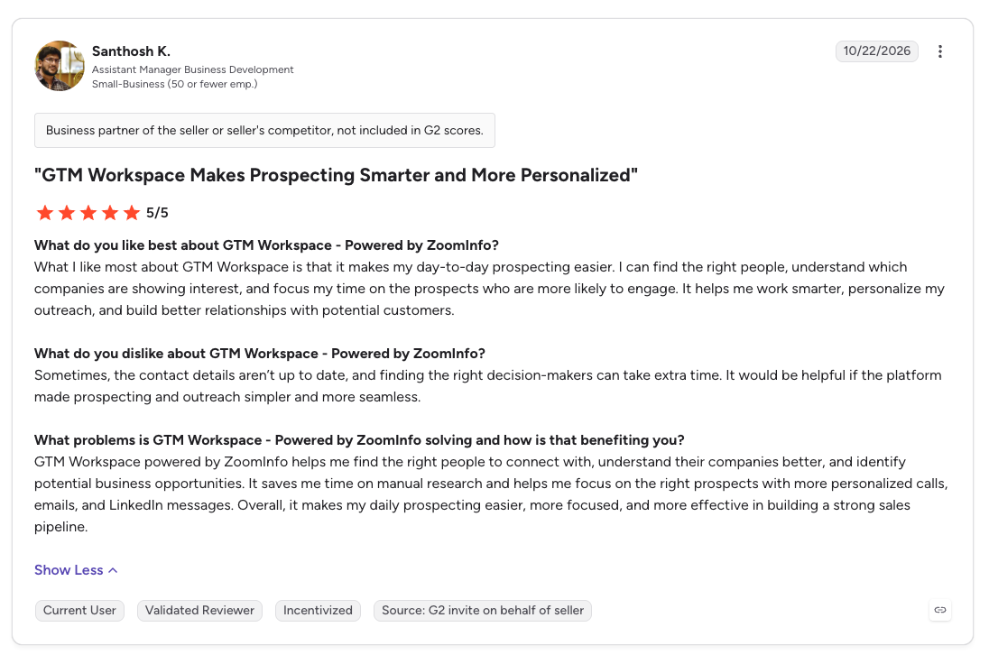 GTM Workspace: Outdated Contact Data and Navigation Issues