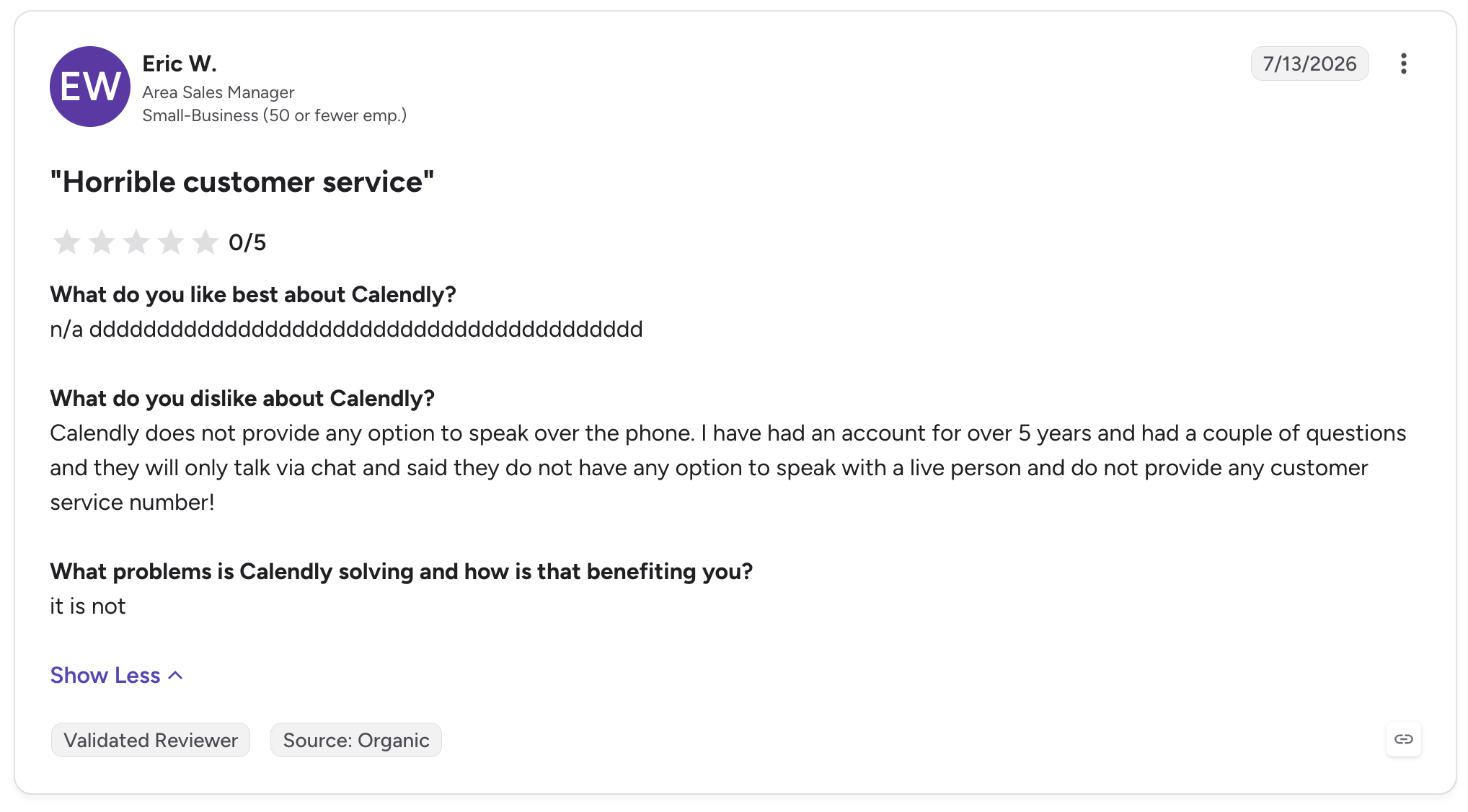 Horrible Customer Service