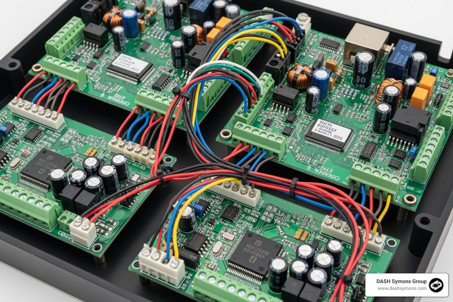 A professional technician inspecting alarm system wiring - alarm system maintenance A professional technician inspecting alarm system wiring - alarm system maintenance