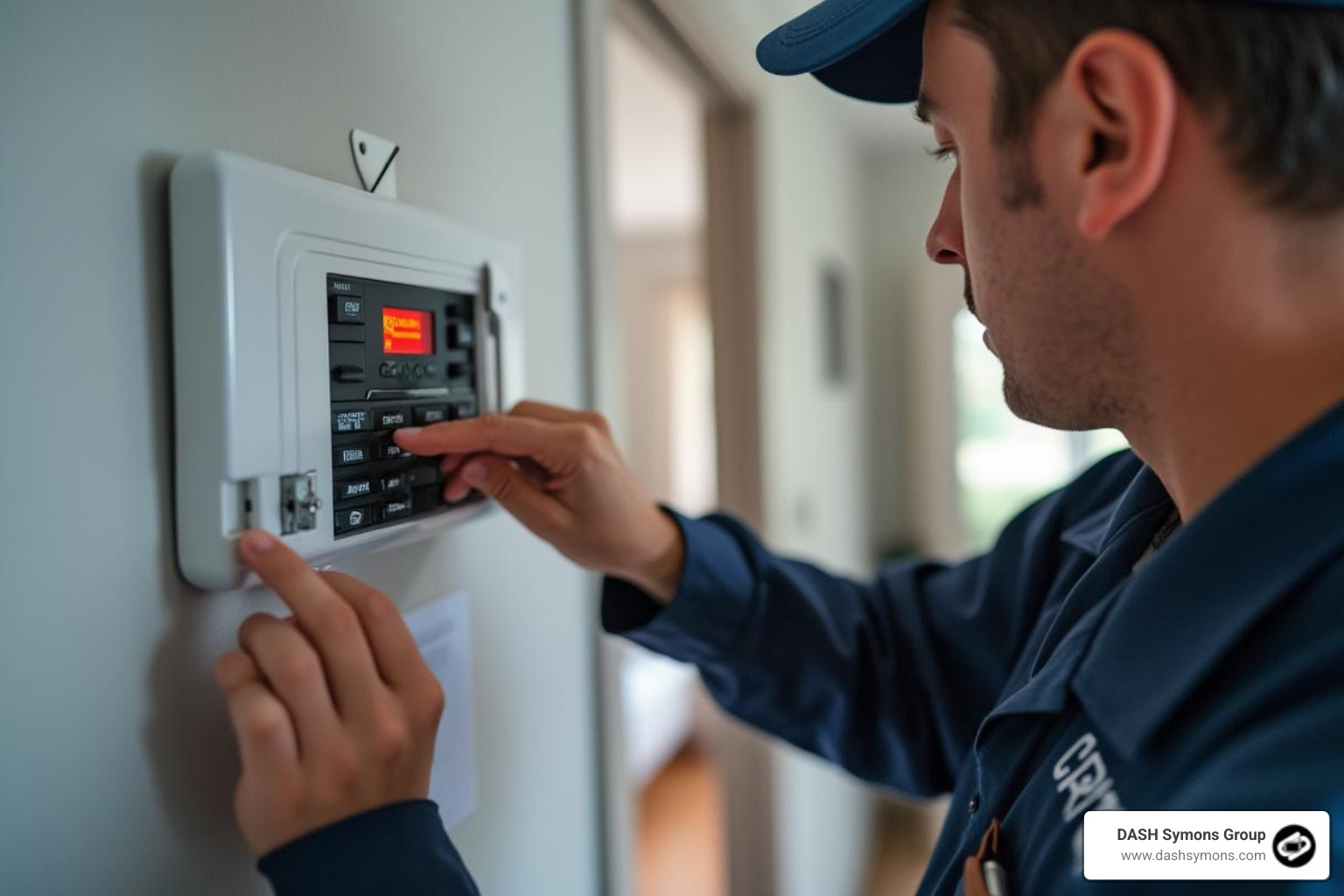certified technician working on a control panel - local alarm installers certified technician working on a control panel - local alarm installers