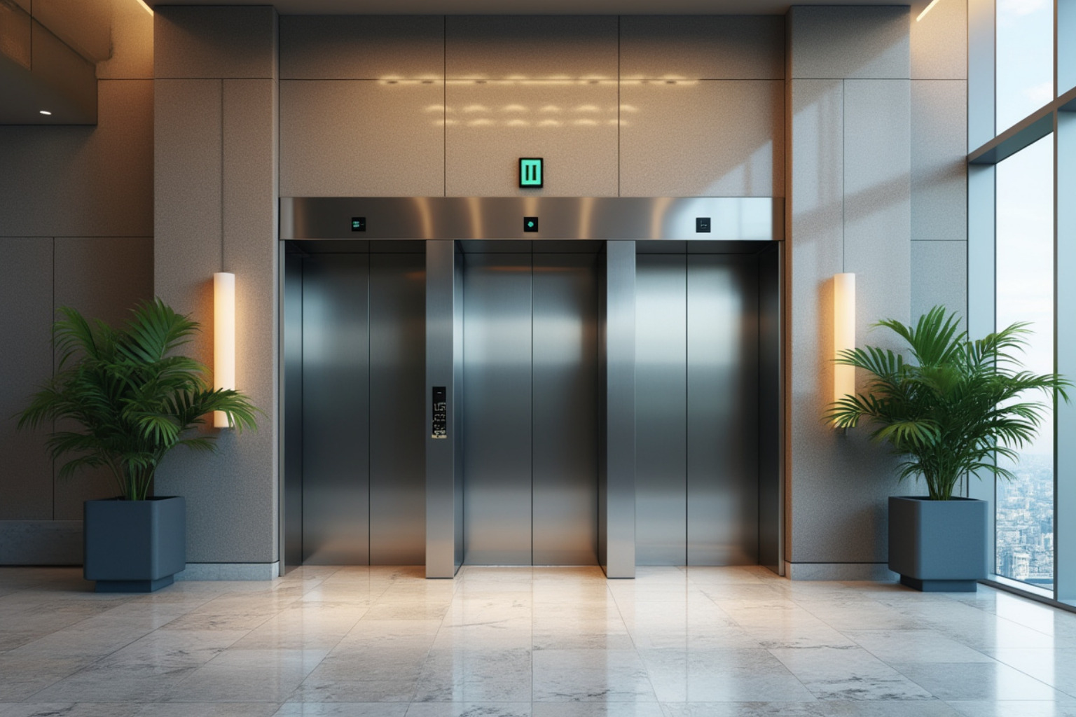 secure lobby with access control turnstiles and an intercom - security for high-rise buildings