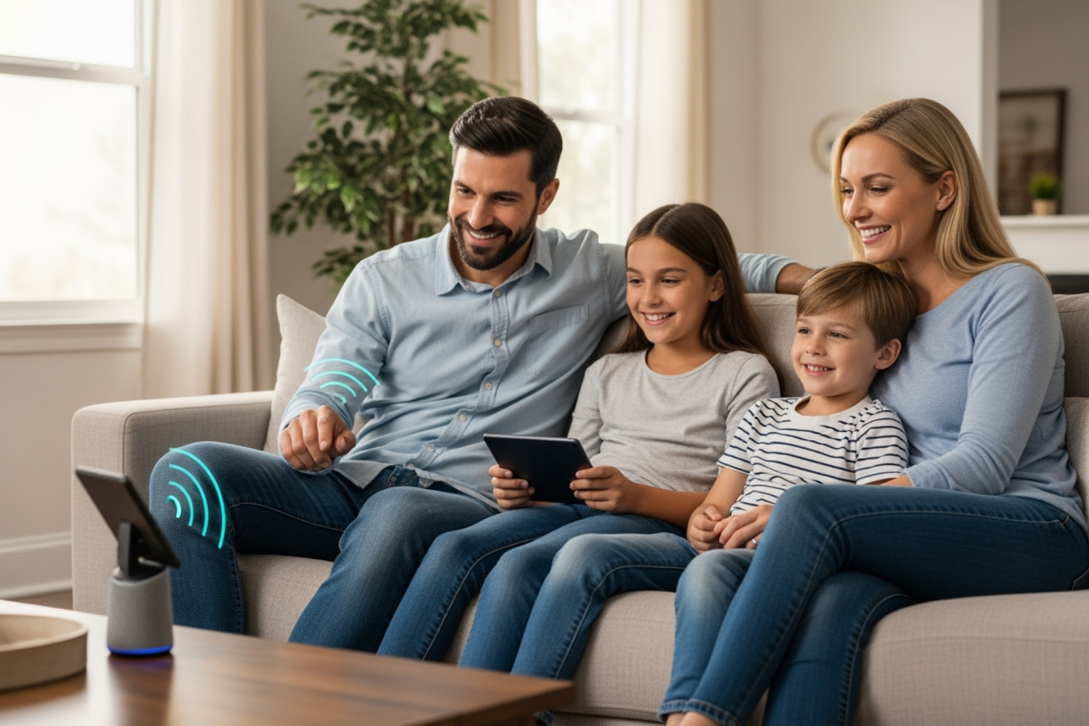 family enjoying automated home - home automation experts