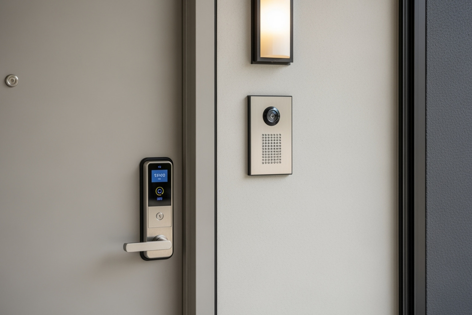 a secure entrance to a tenant room