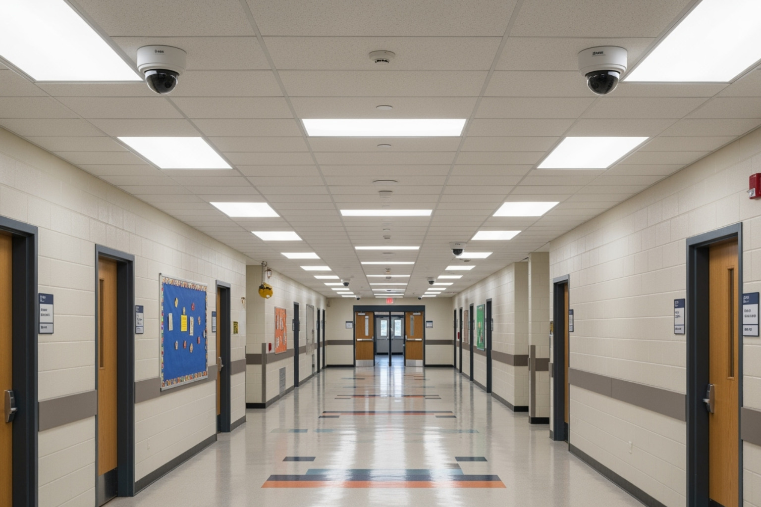a secure school hallway a secure school hallway