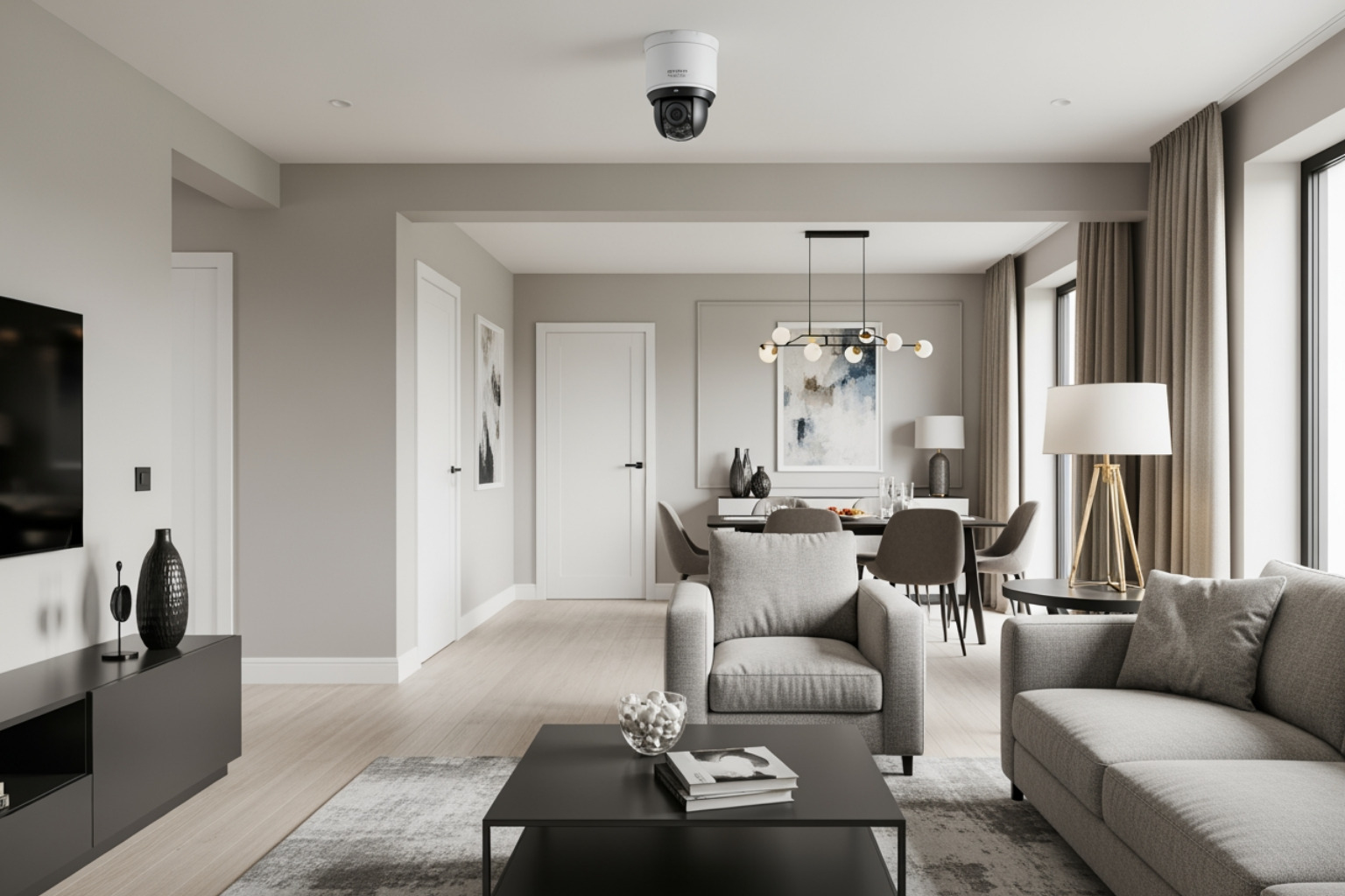 A secure living room.