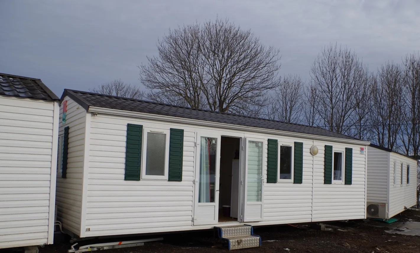 façade avec double porte d'entrée vitrée mobil home rideau mobil home occasion mézenc sélection mobil home msmh mobil home