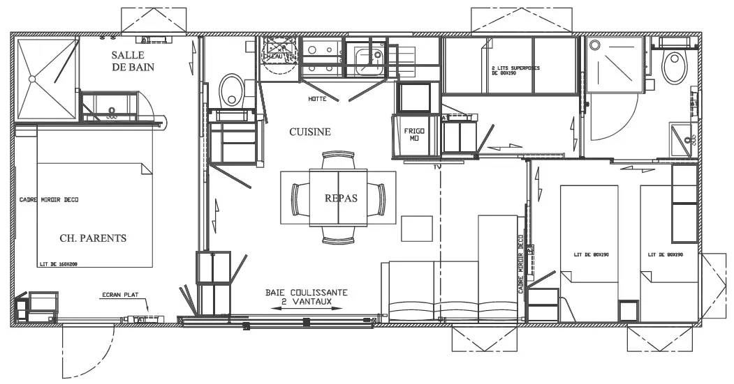 implantation centrale 3 chambres 2 salles de bain mobil home louisiane mobil home taos mobil home bois mobil home 40 m² mobil home 3 chambres mobil home occasion mobil home révisé mobil home rénové msmh mobil home livraison gratuite