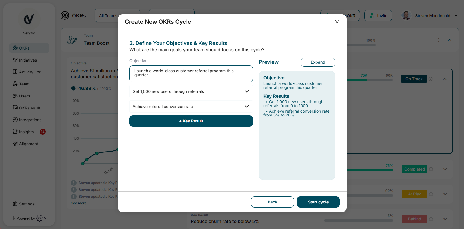 Create new OKR with AI
