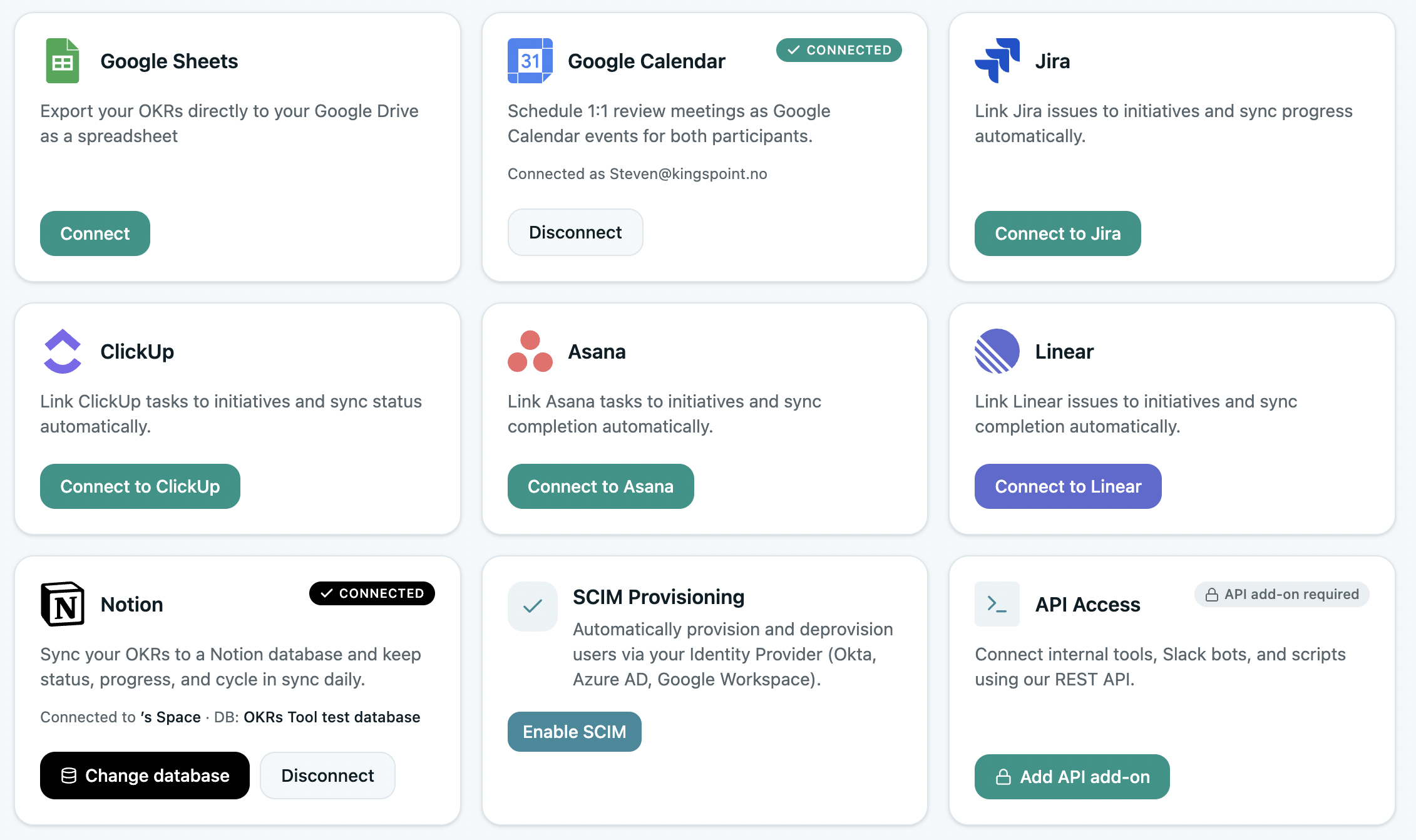 Integrations