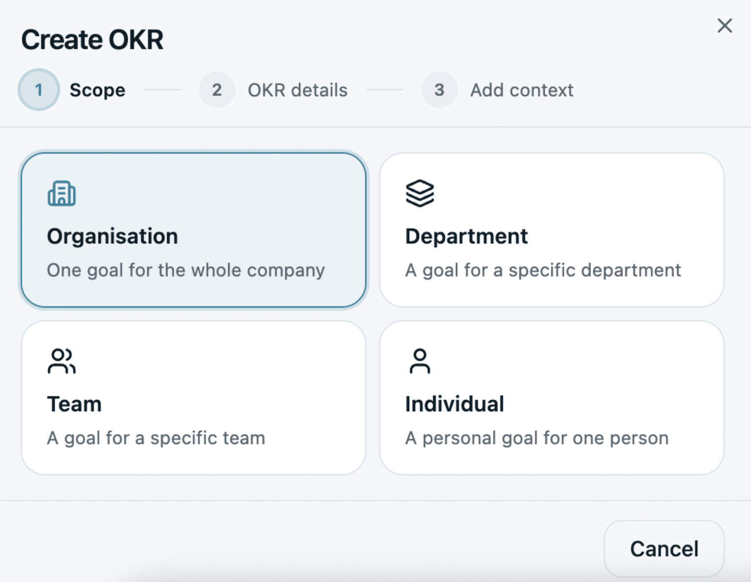 Create the company OKR