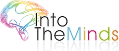 Logo with colorful abstract brain illustration and text 'Into The Minds'.