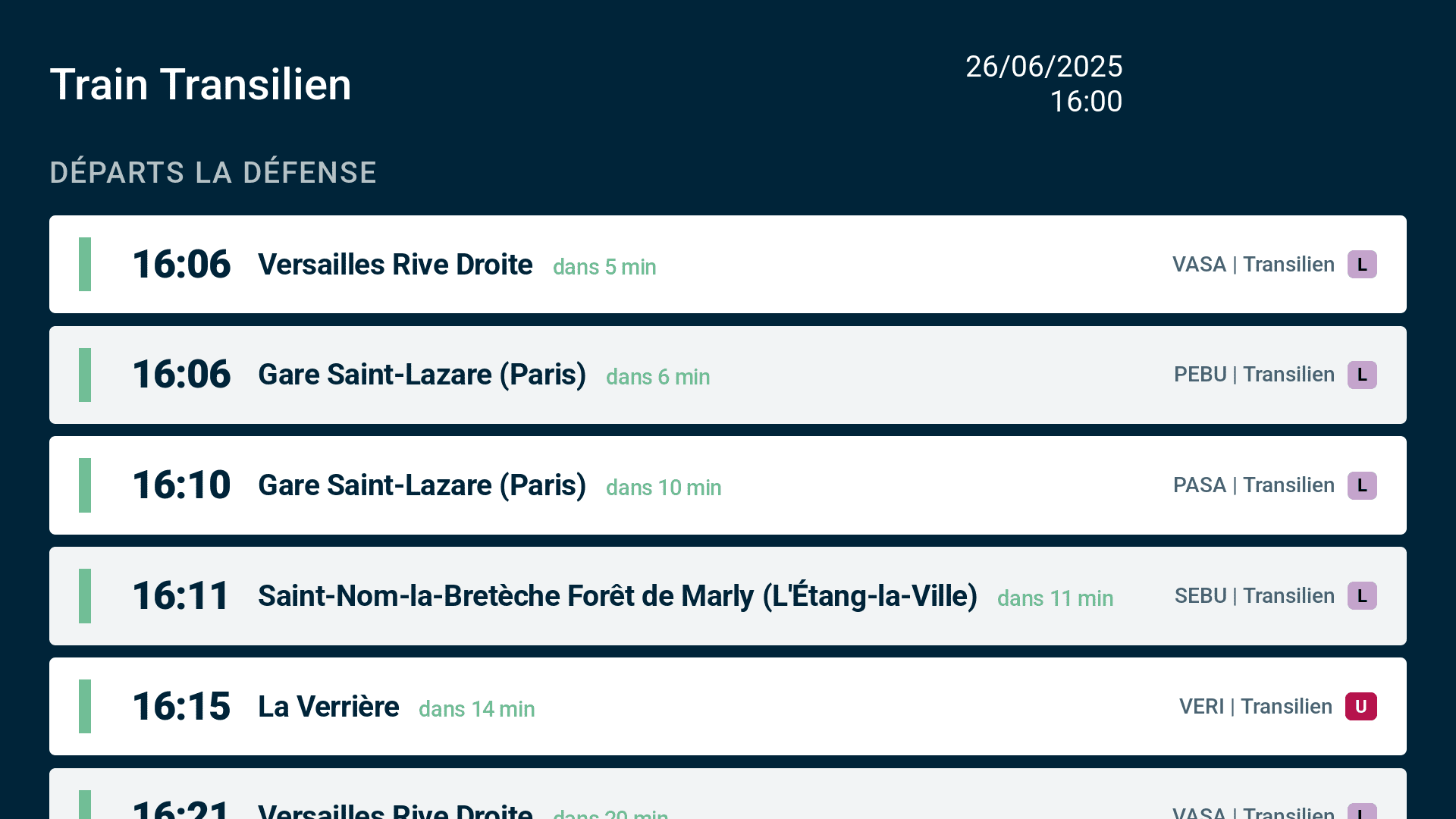 Transport en commun - Train