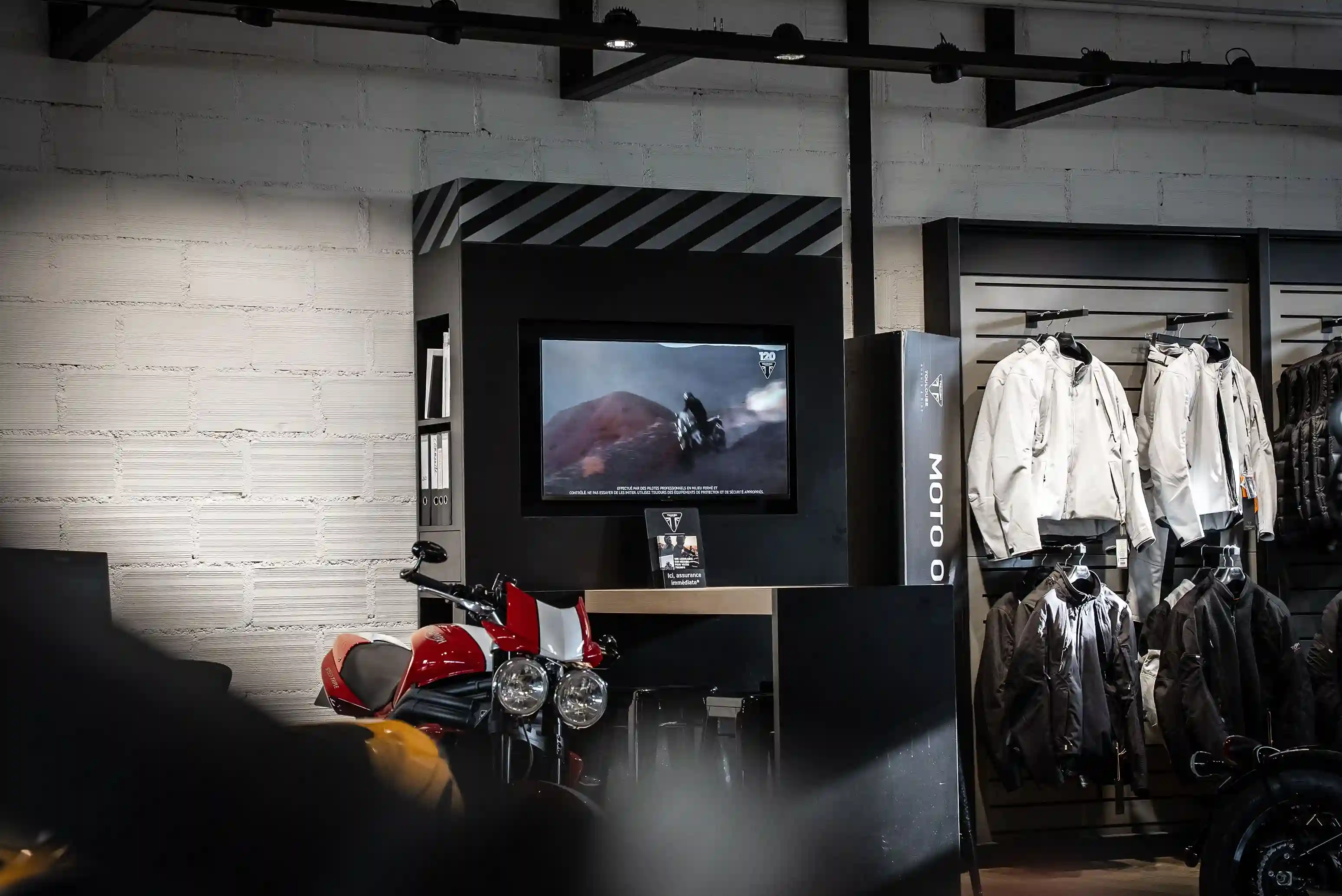 motorcycle dealership display