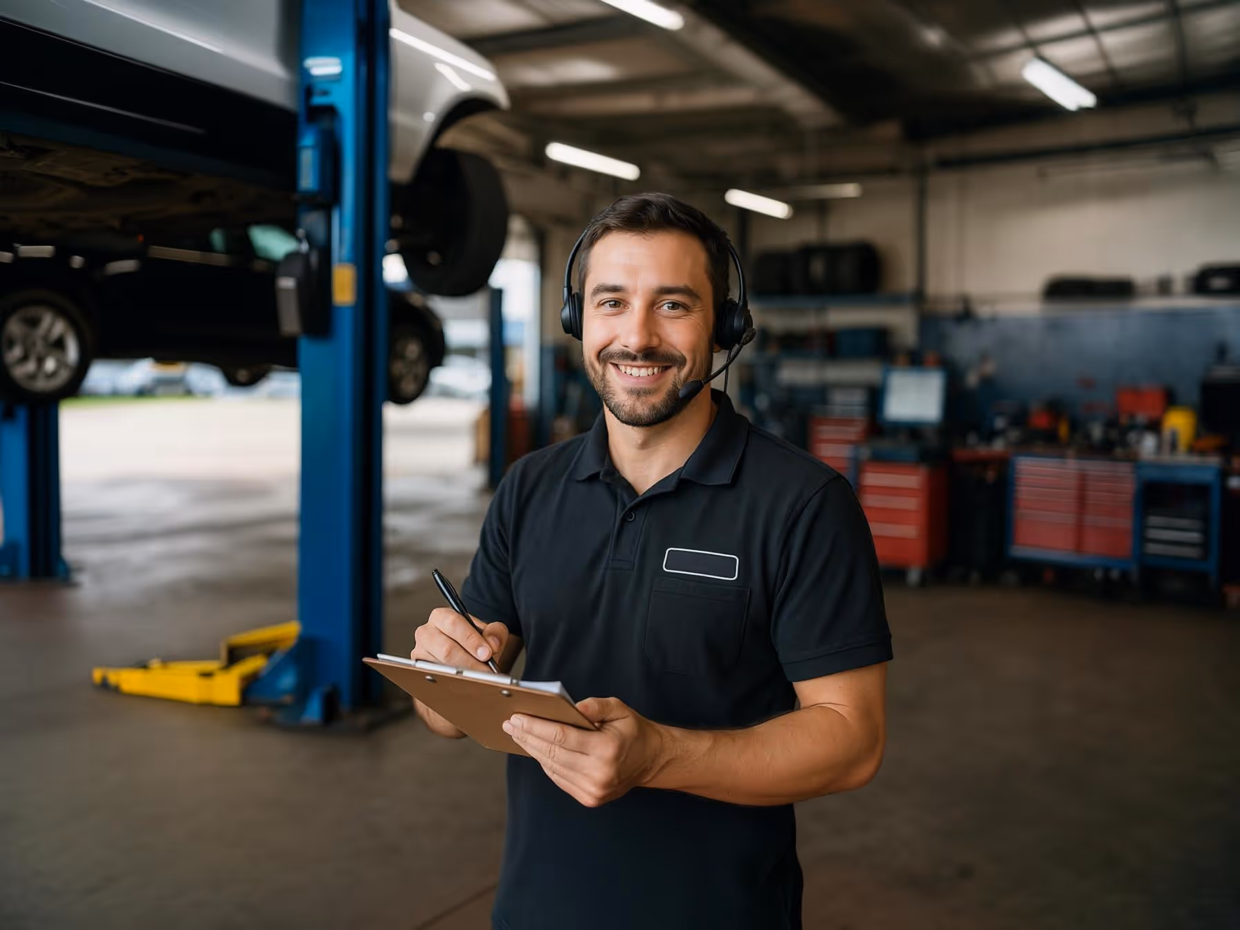 Telefonassistent in der Autowerkstatt
