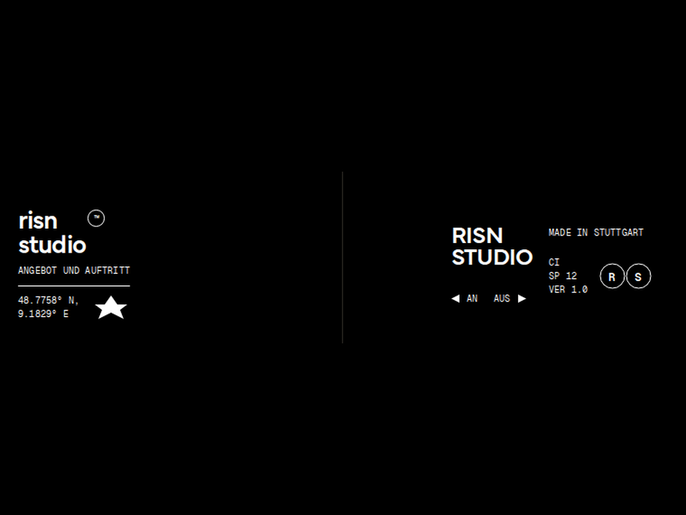 Mikrografiken von RISN Studio: Signatur und Label