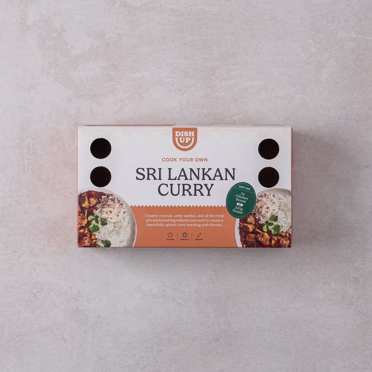 DishUp Sri Lankan Curry meal kit packaging